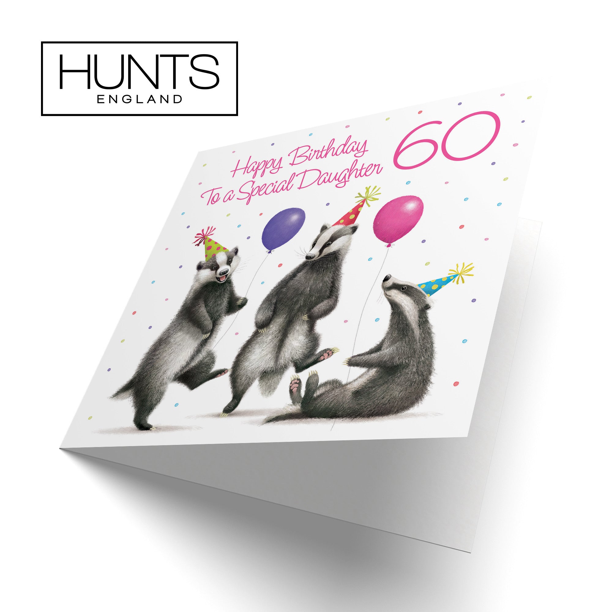 60th Daughter Badgers Birthday Card Milo's Gallery - Default Title (B0CRXGBR6T)