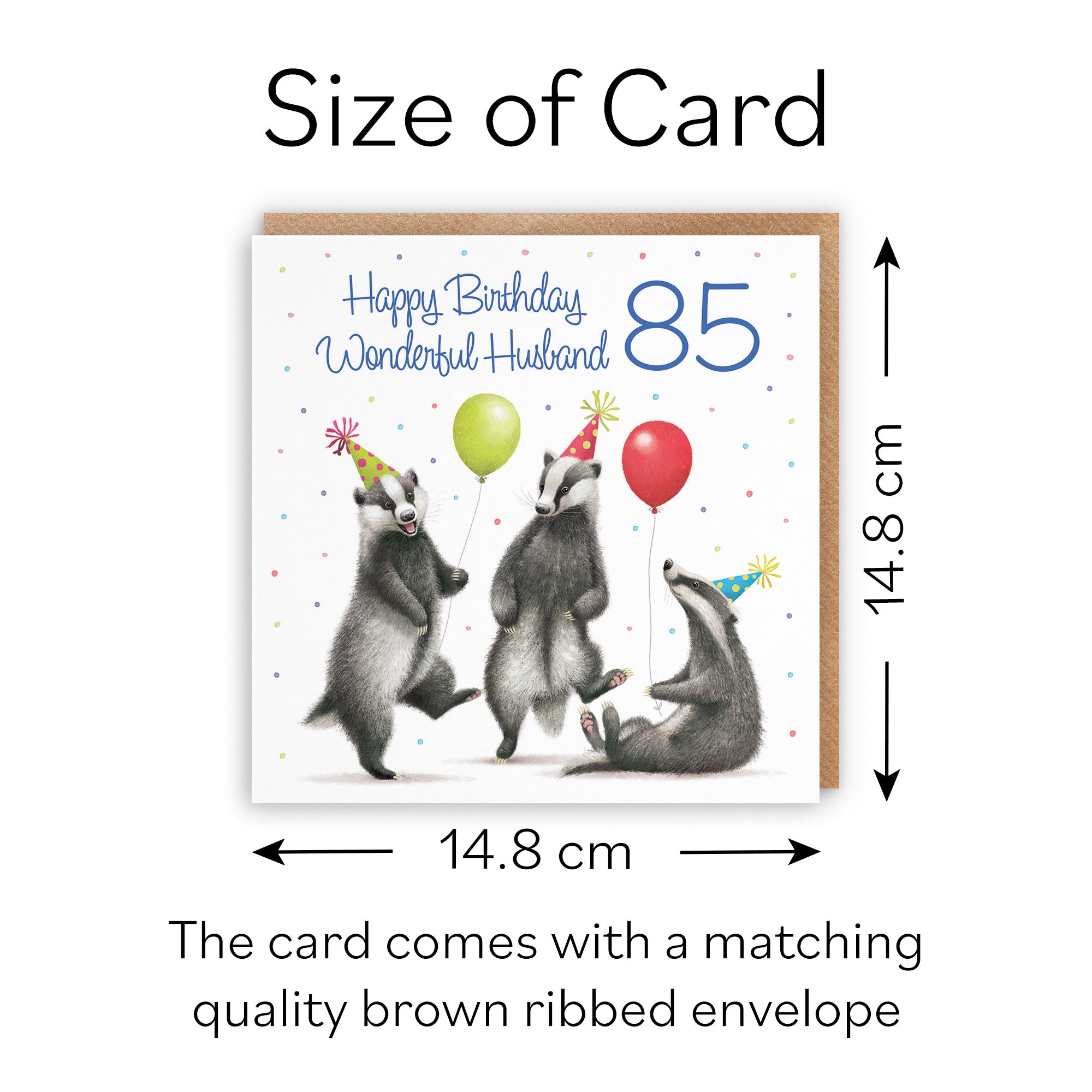 85th Husband Badgers Birthday Card Milo's Gallery - Default Title (B0CRXMHGRH)