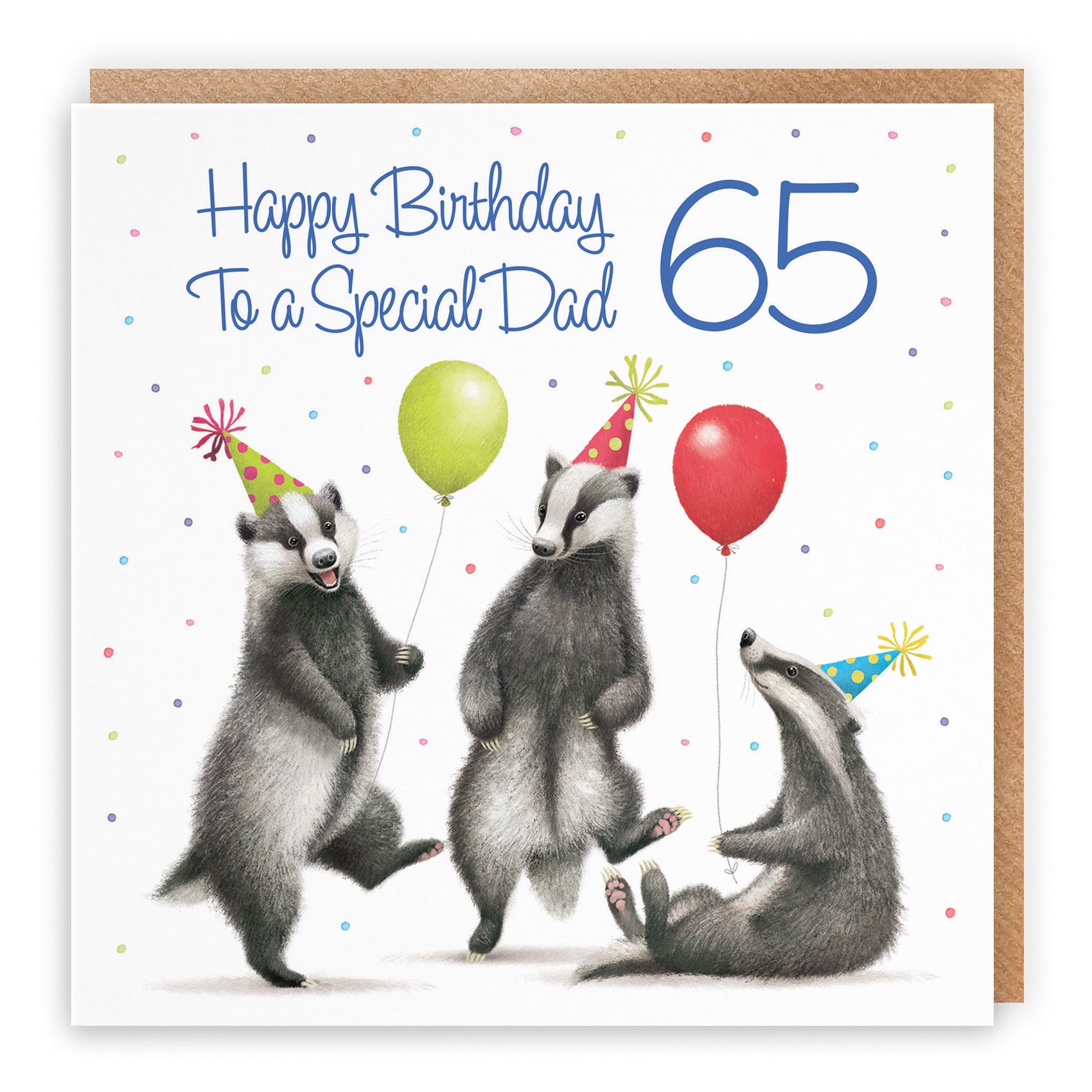 65th Dad Badgers Birthday Card Milo's Gallery - Default Title (B0CRXP44DV)