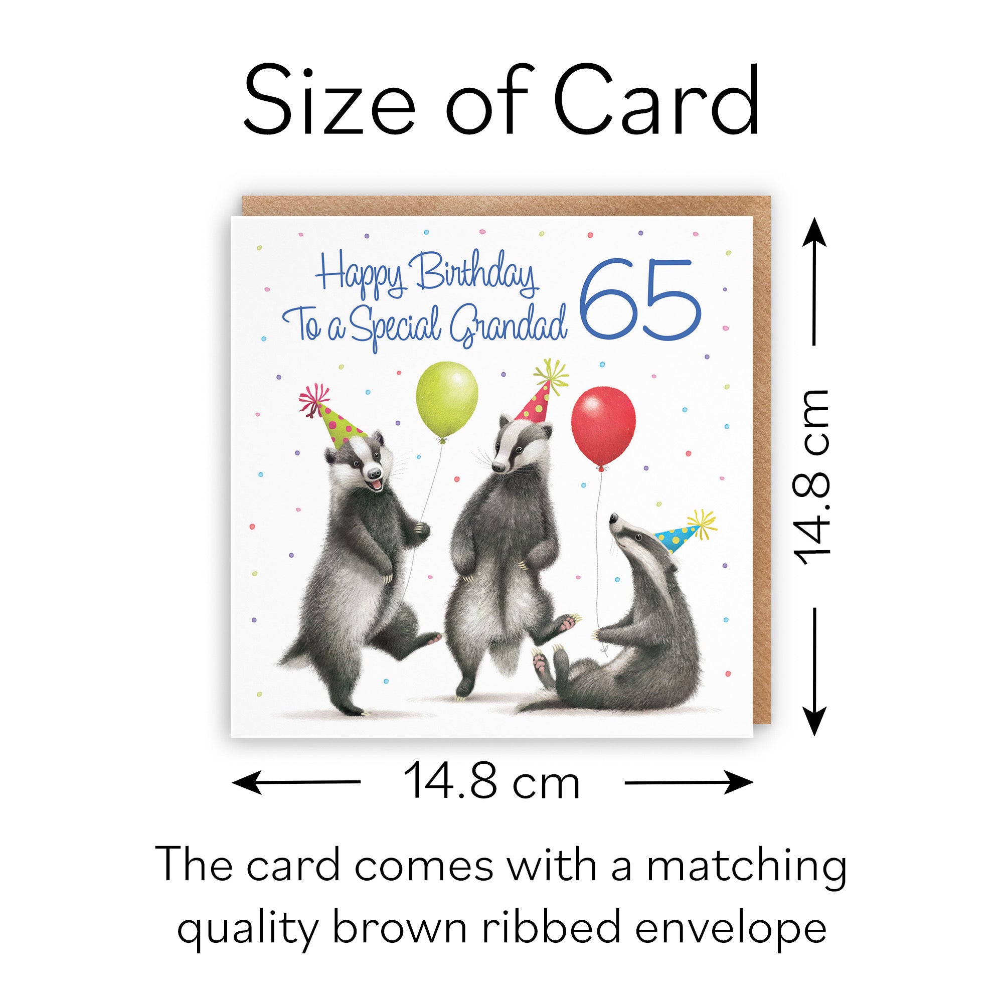 65th Grandad Badgers Birthday Card Milo's Gallery - Default Title (B0CRXSXM6M)