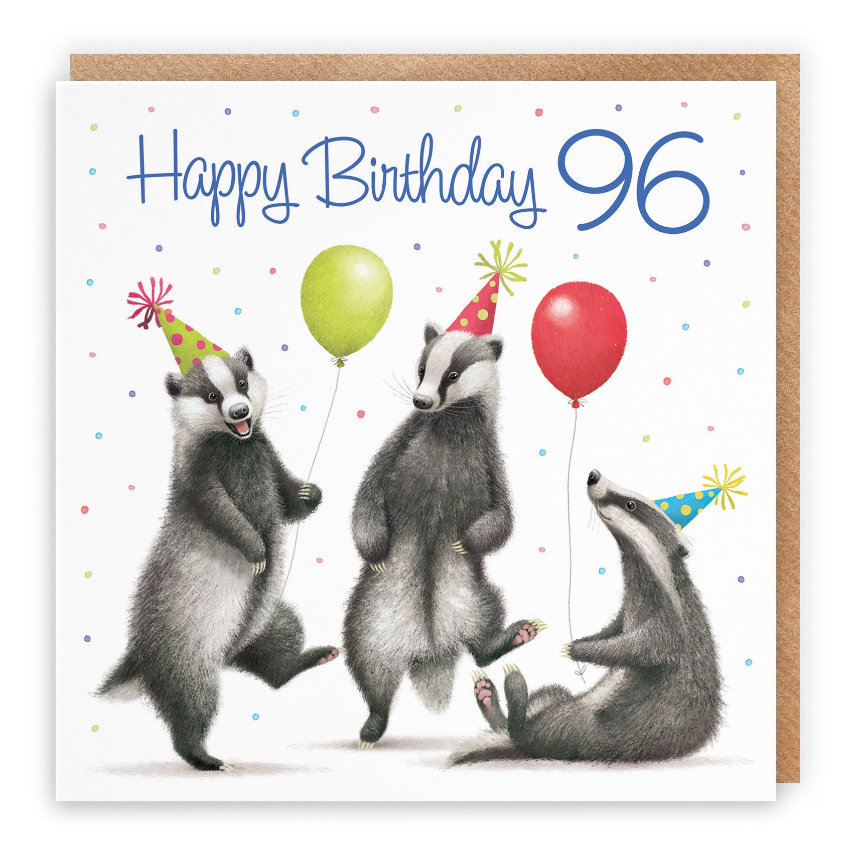 Badgers 96th Birthday Card Milo's Gallery - Default Title (B0CRXSZKZK)