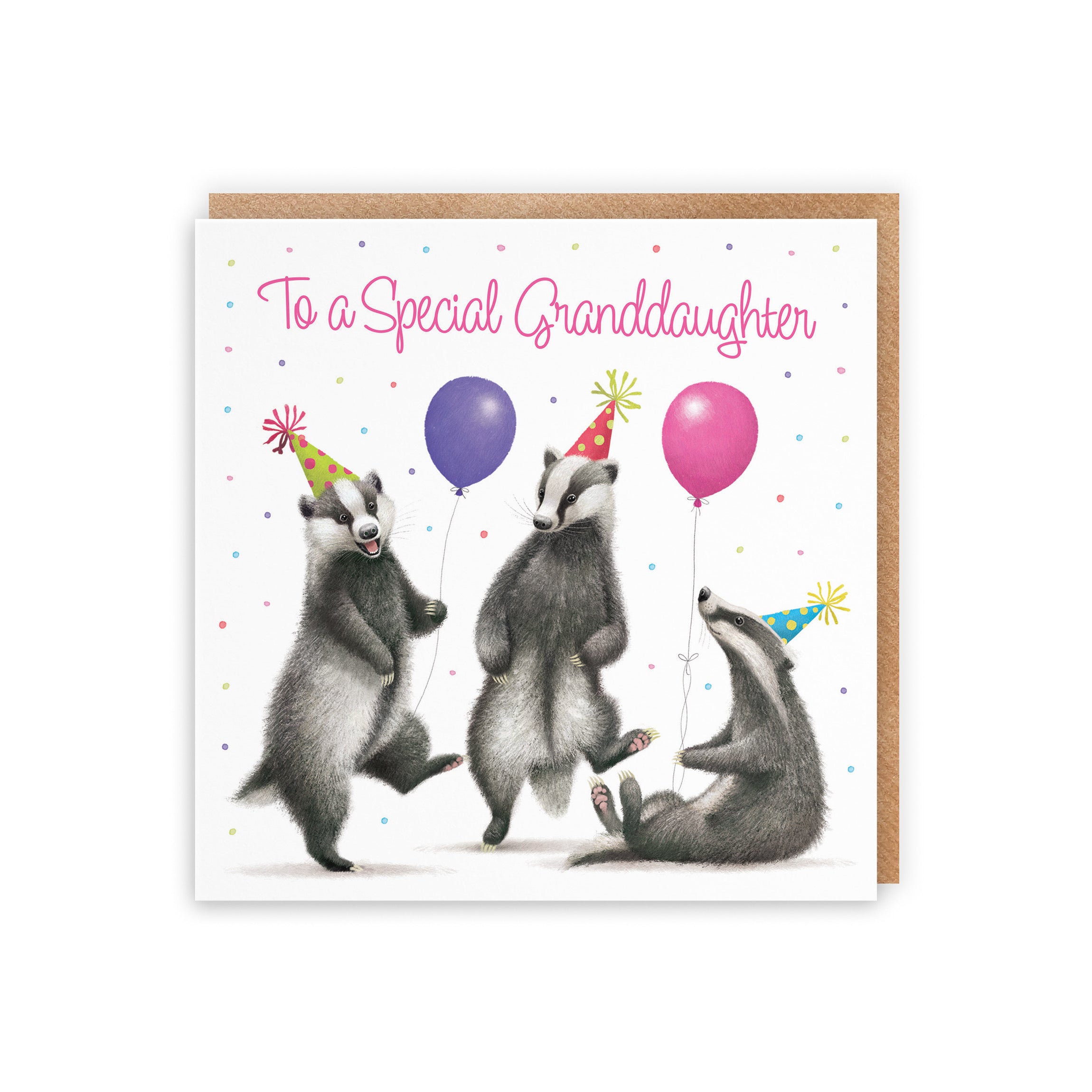 Granddaughter Badgers Birthday Card Milo's Gallery - Default Title (B0CRXT1LXZ)