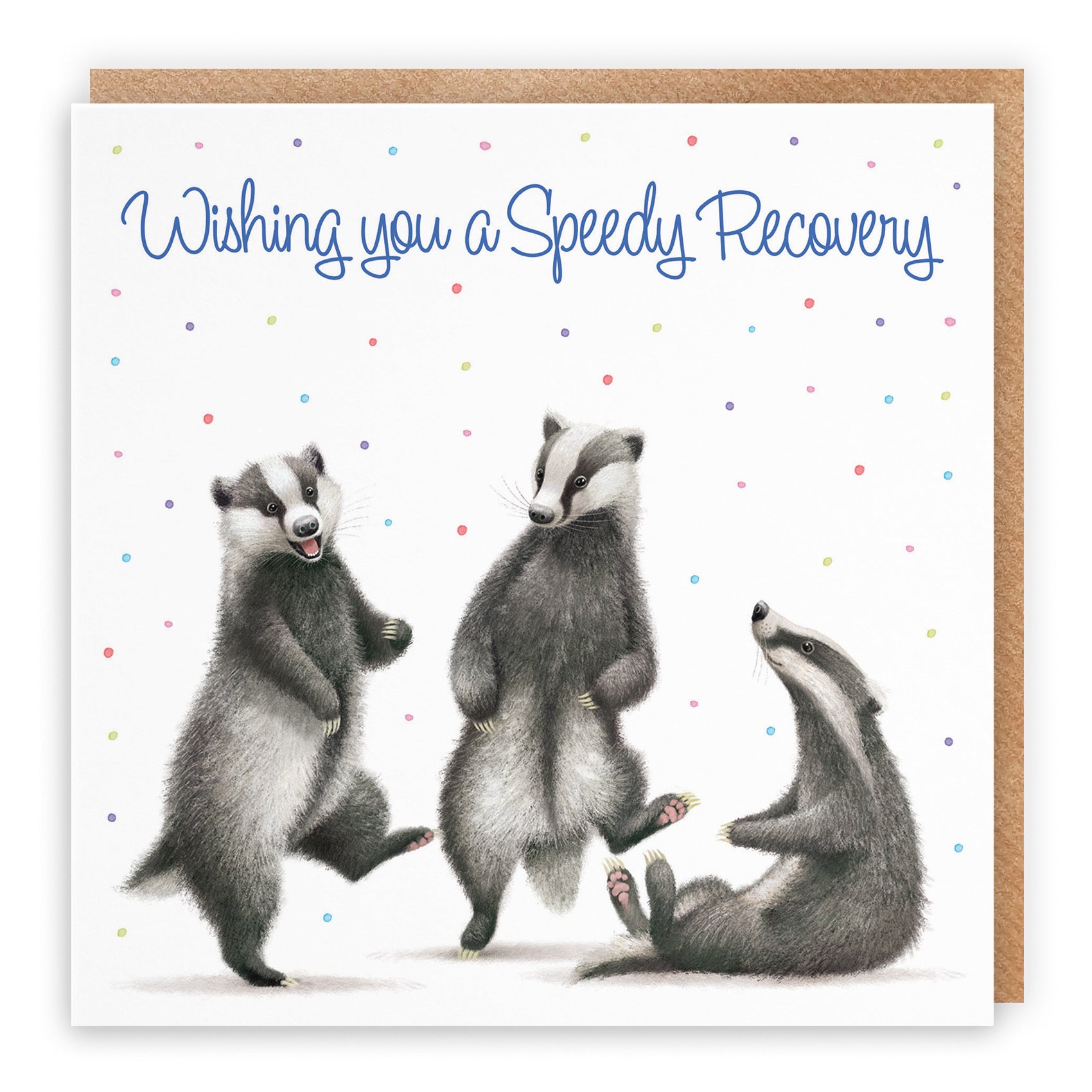 Badgers Wishing You A Speedy Recovery Card Milo's Gallery - Default Title (B0CRXT6Z73)