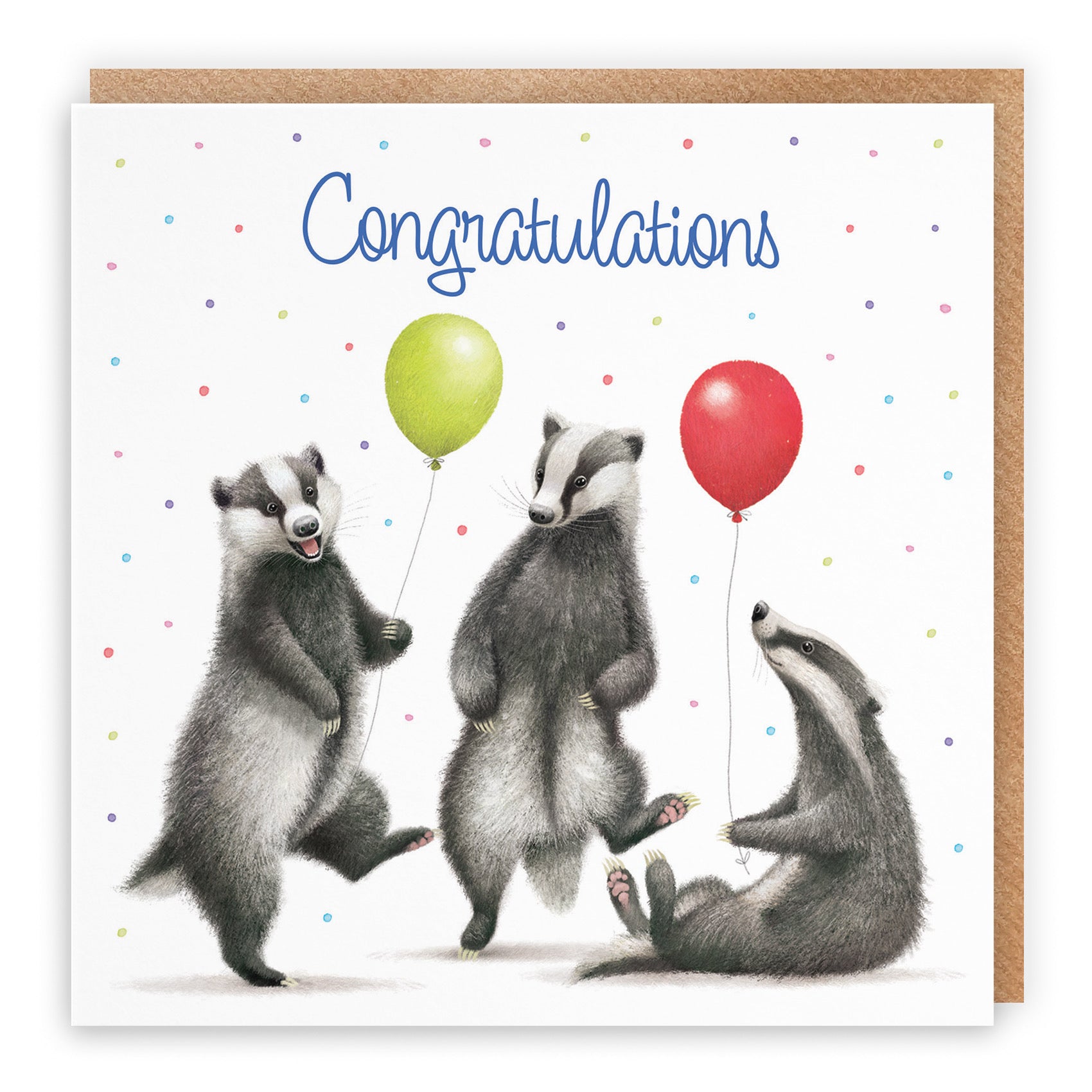 Badgers Congratulations Card Milo's Gallery - Default Title (B0CRXT9BZW)