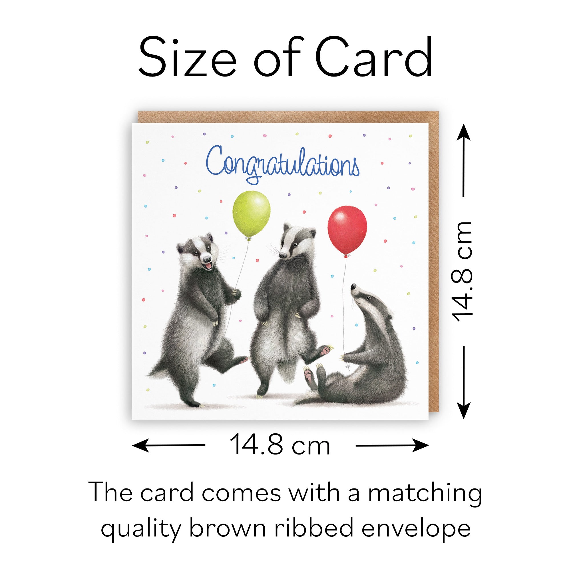 Badgers Congratulations Card Milo's Gallery - Default Title (B0CRXT9BZW)