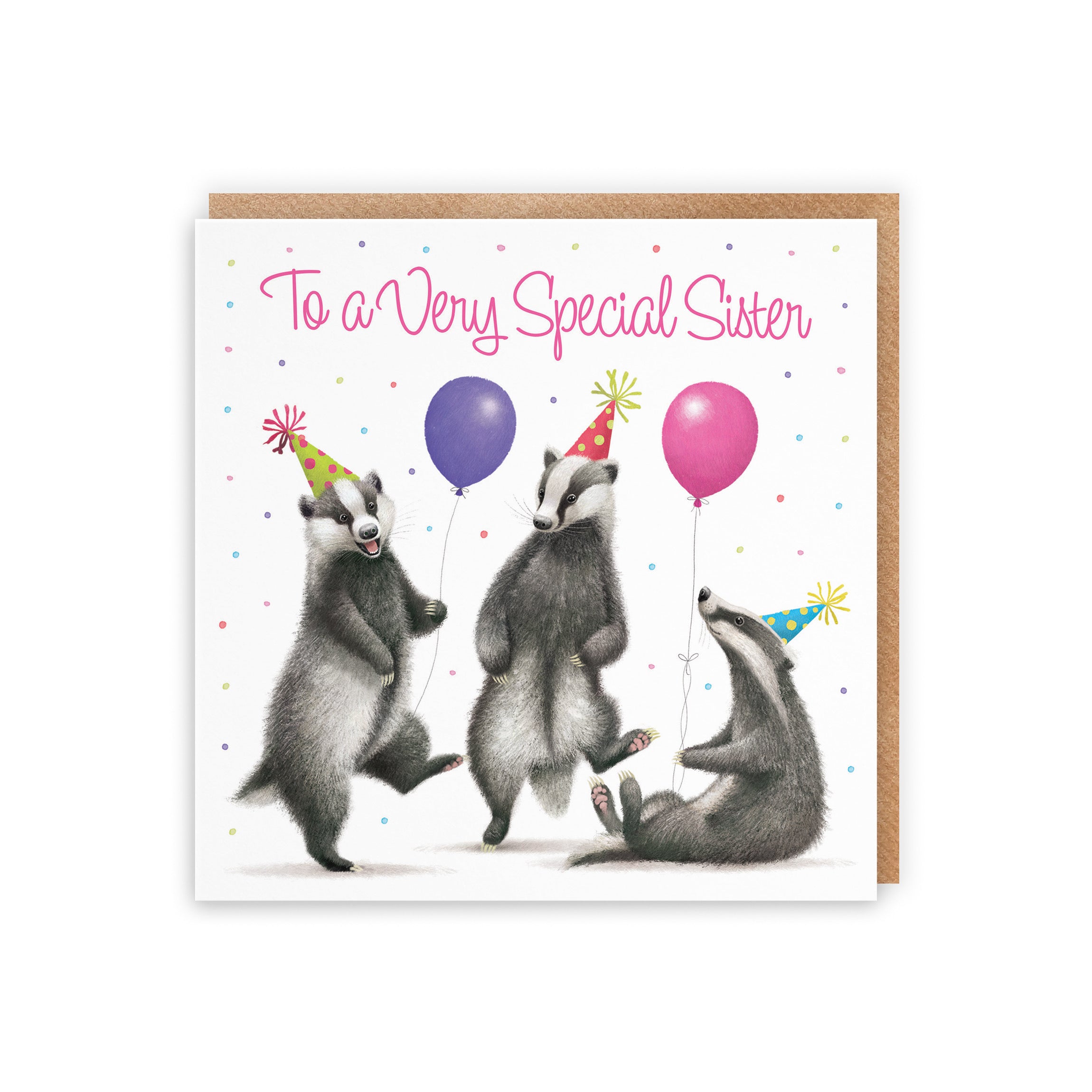 Sister Badgers Birthday Card Milo's Gallery - Default Title (B0CRXTHB8G)