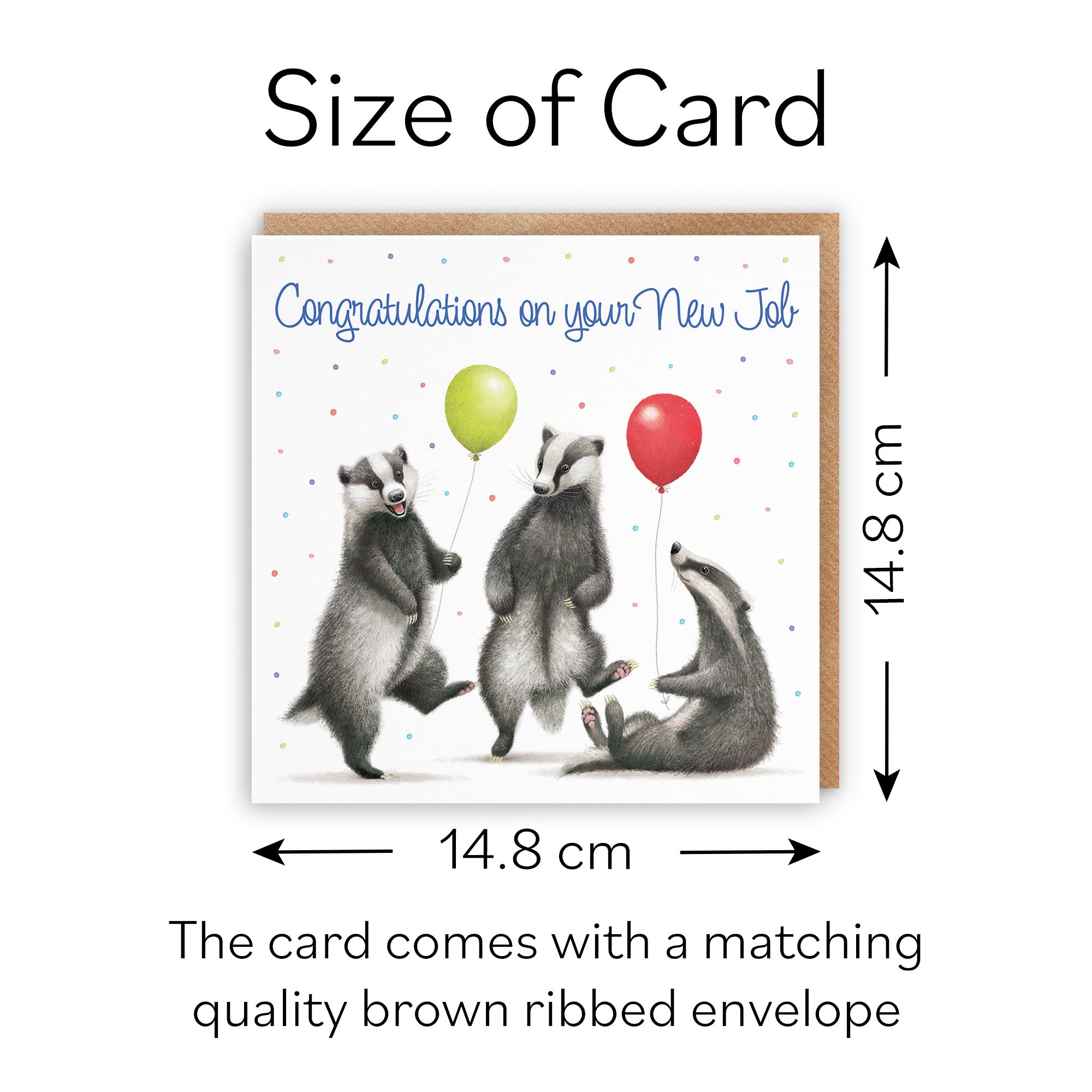 Badgers New Job Congratulations Card Milo's Gallery - Default Title (B0CRXV8ZNH)