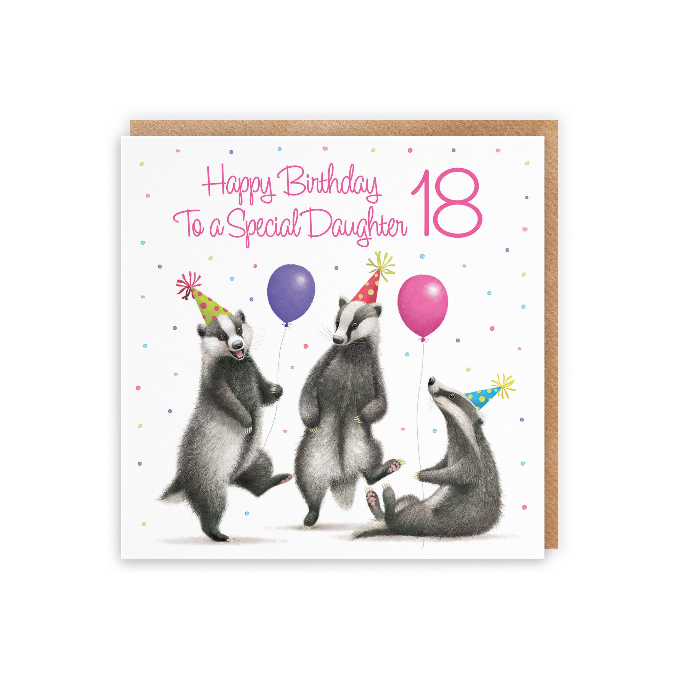 18th Daughter Badgers Birthday Card Milo's Gallery - Default Title (B0CRXW69JS)