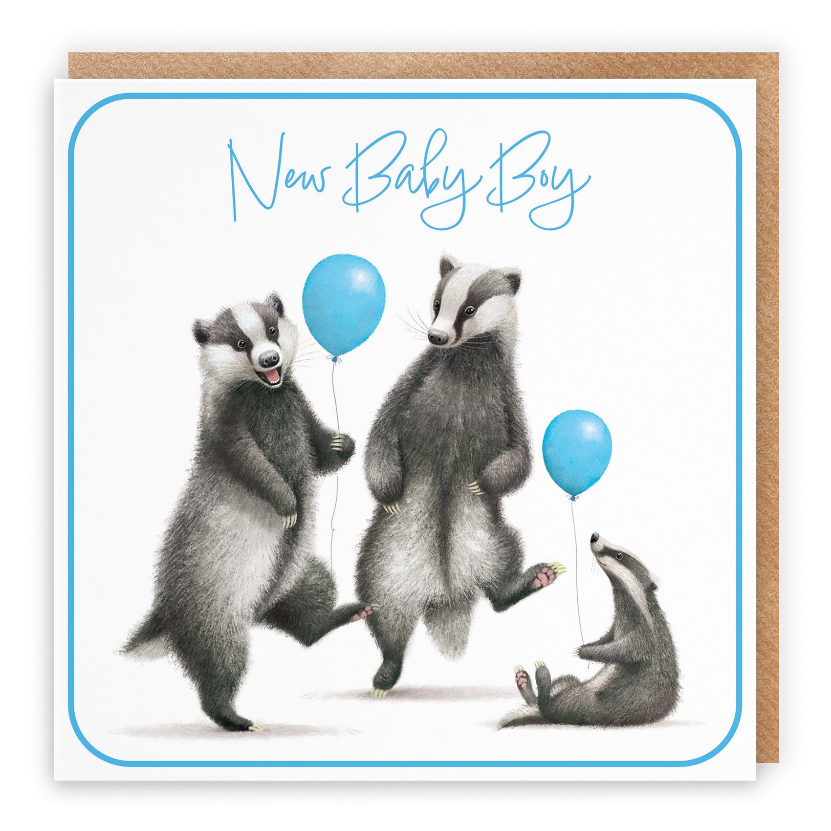 Badgers New Baby Boy Congratulations Card Milo's Gallery - Default Title (B0CRXWLWWD)