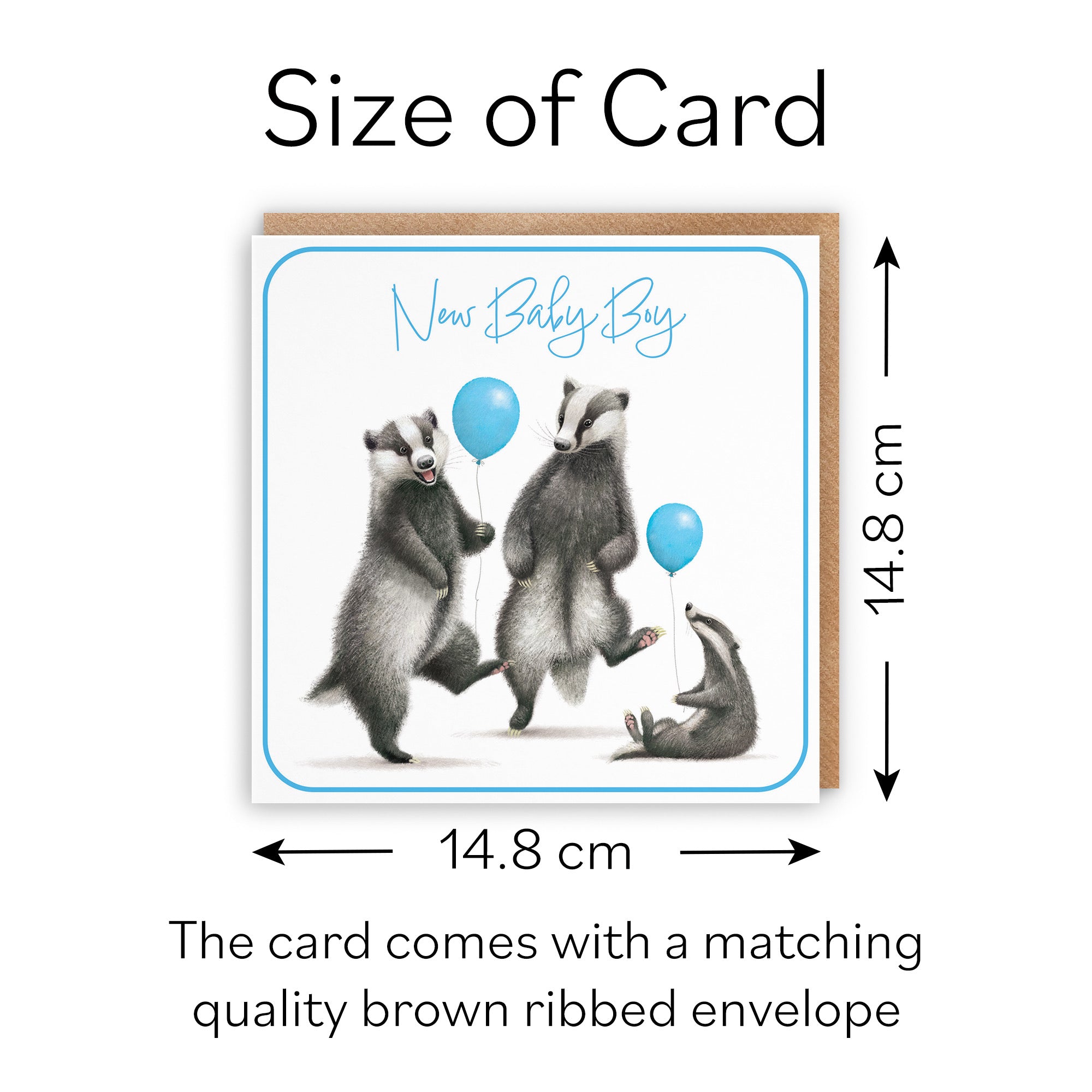 Badgers New Baby Boy Congratulations Card Milo's Gallery - Default Title (B0CRXWLWWD)