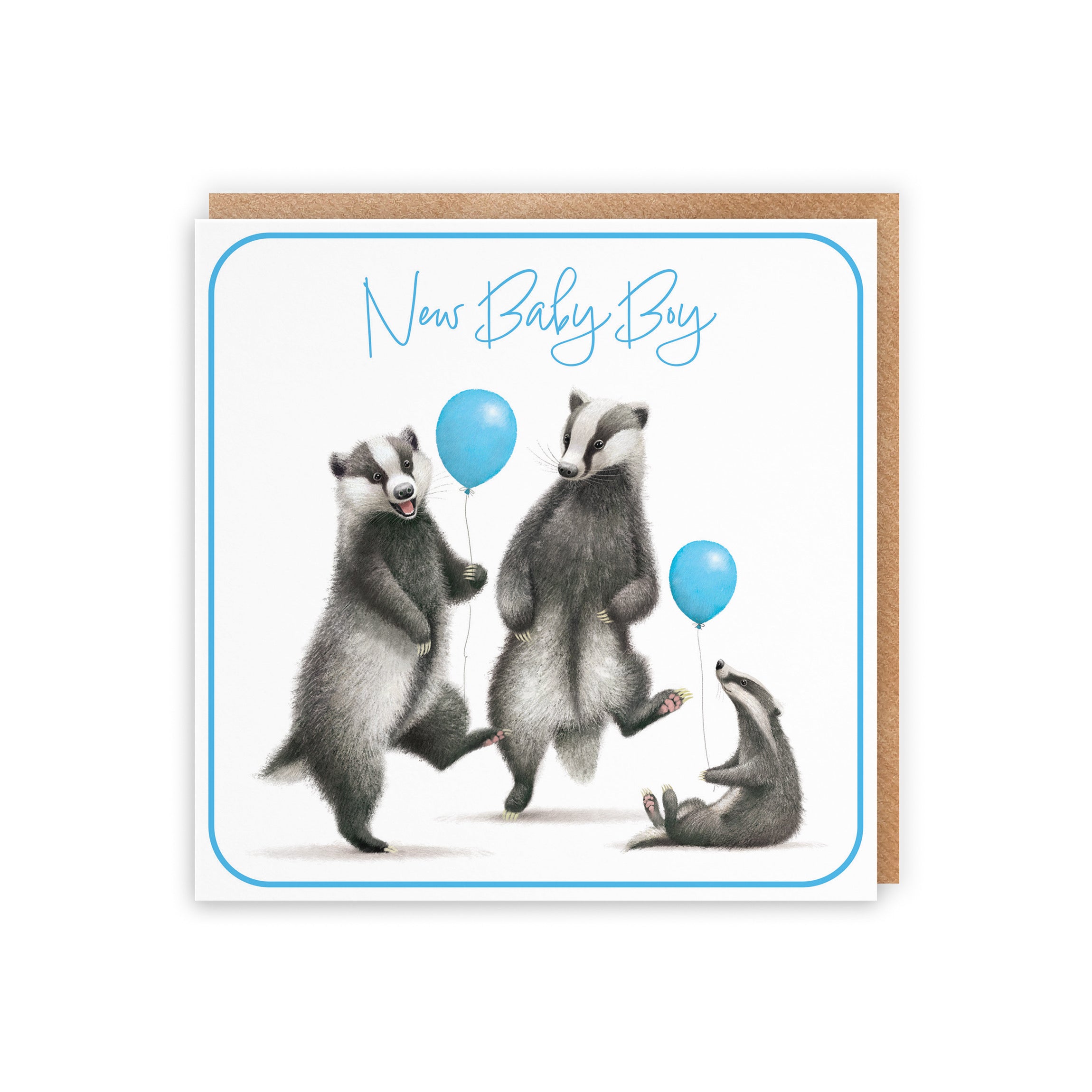 Badgers New Baby Boy Congratulations Card Milo's Gallery - Default Title (B0CRXWLWWD)