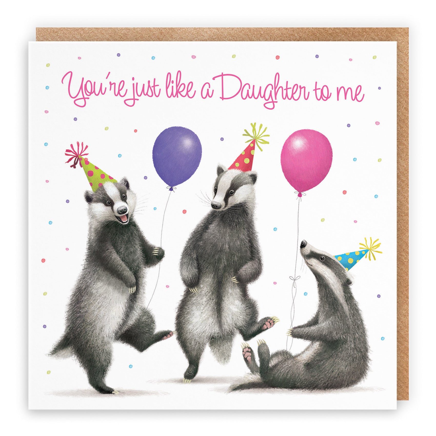 Like A Daughter Badgers Birthday Card Milo's Gallery - Default Title (B0CRXY2CXQ)