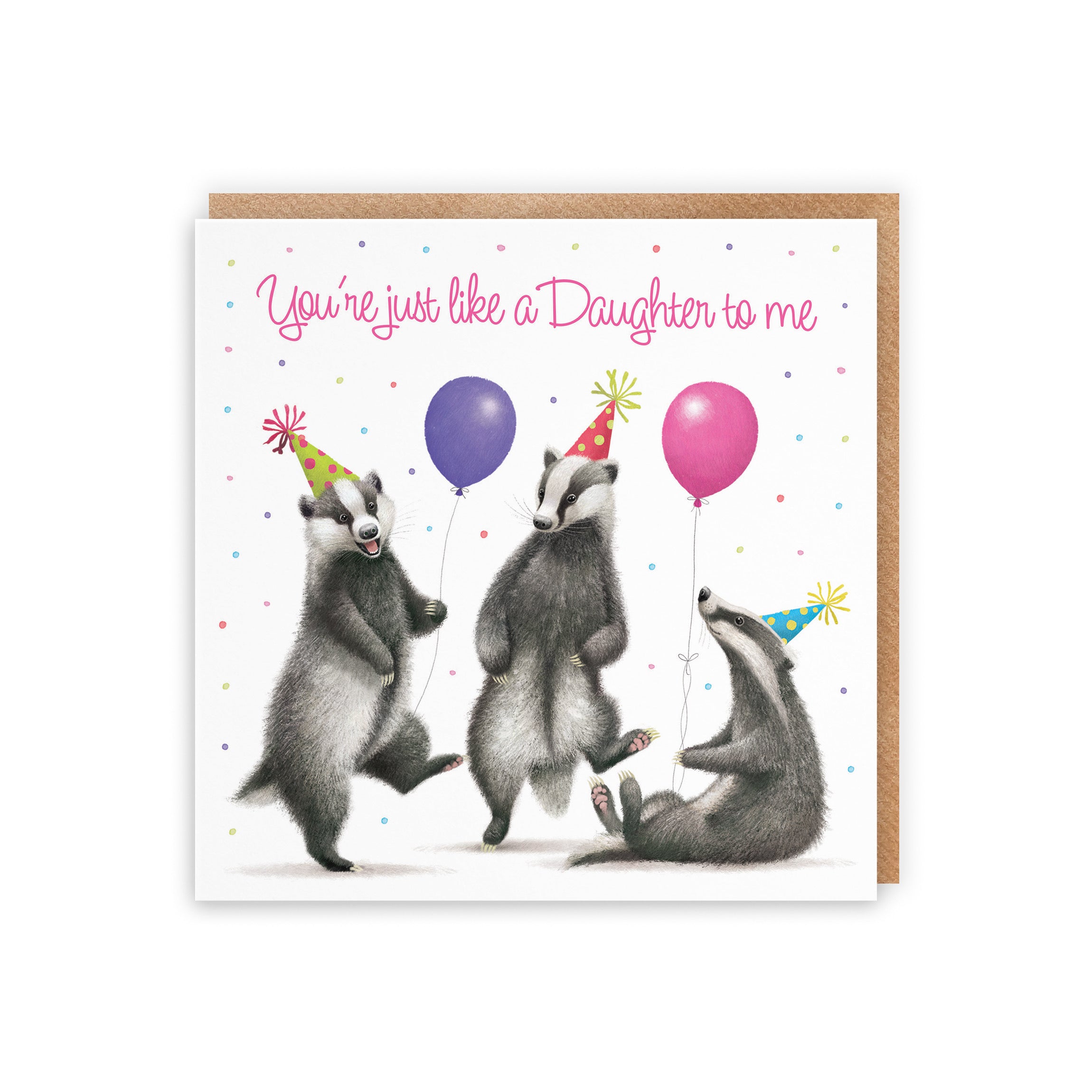 Like A Daughter Badgers Birthday Card Milo's Gallery - Default Title (B0CRXY2CXQ)