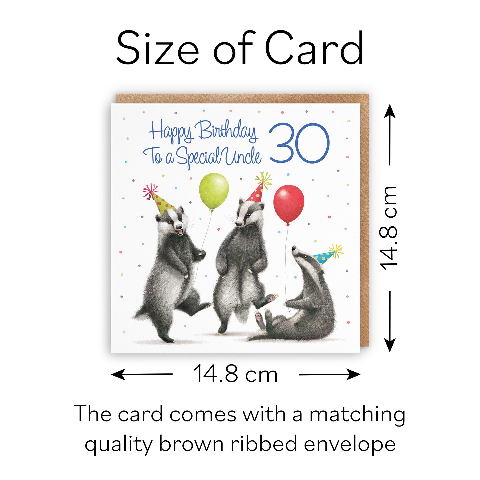 30th Uncle Badgers Birthday Card Milo's Gallery - Default Title (B0CRY1452W)