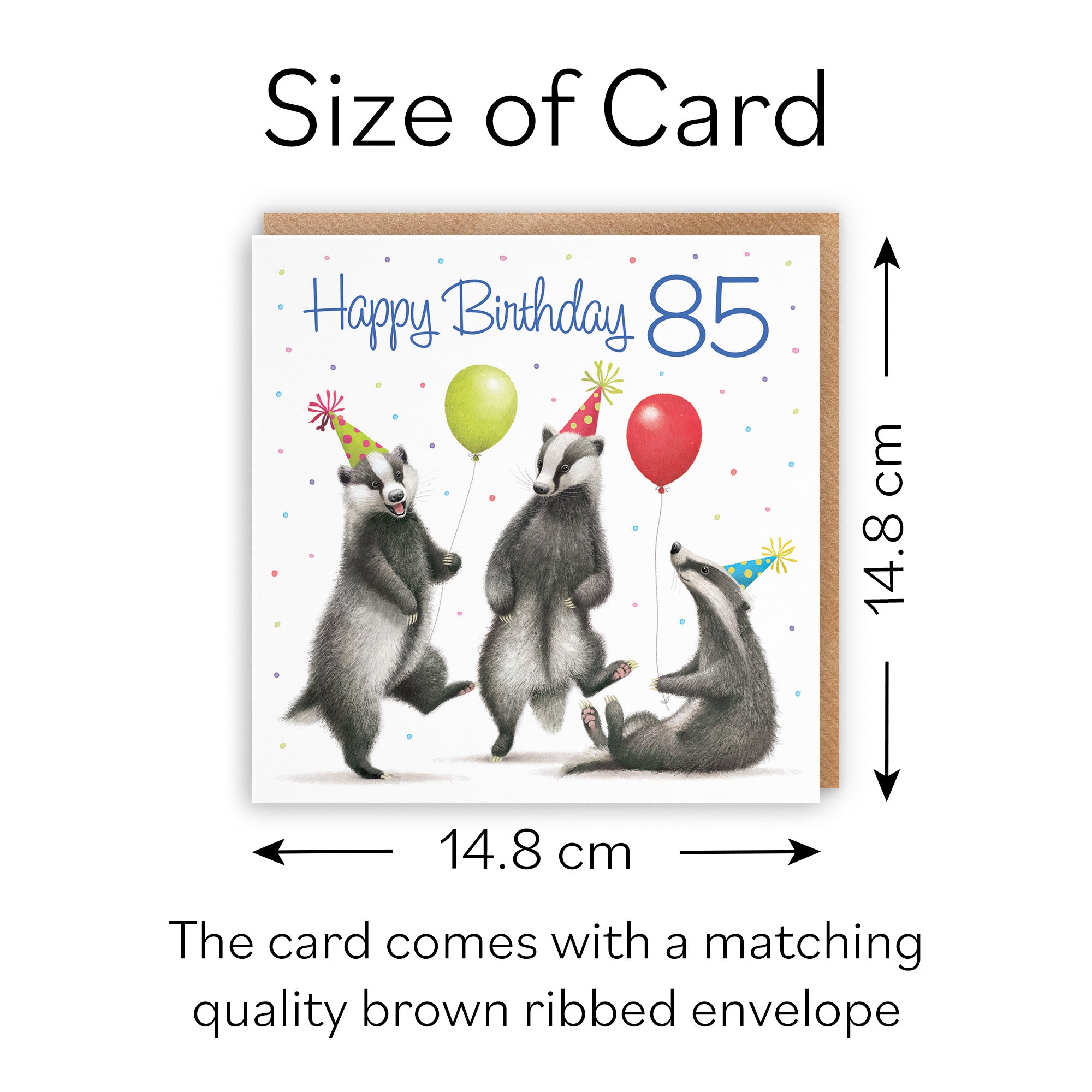 Badgers 85th Birthday Card Milo's Gallery - Default Title (B0CRY2K24M)