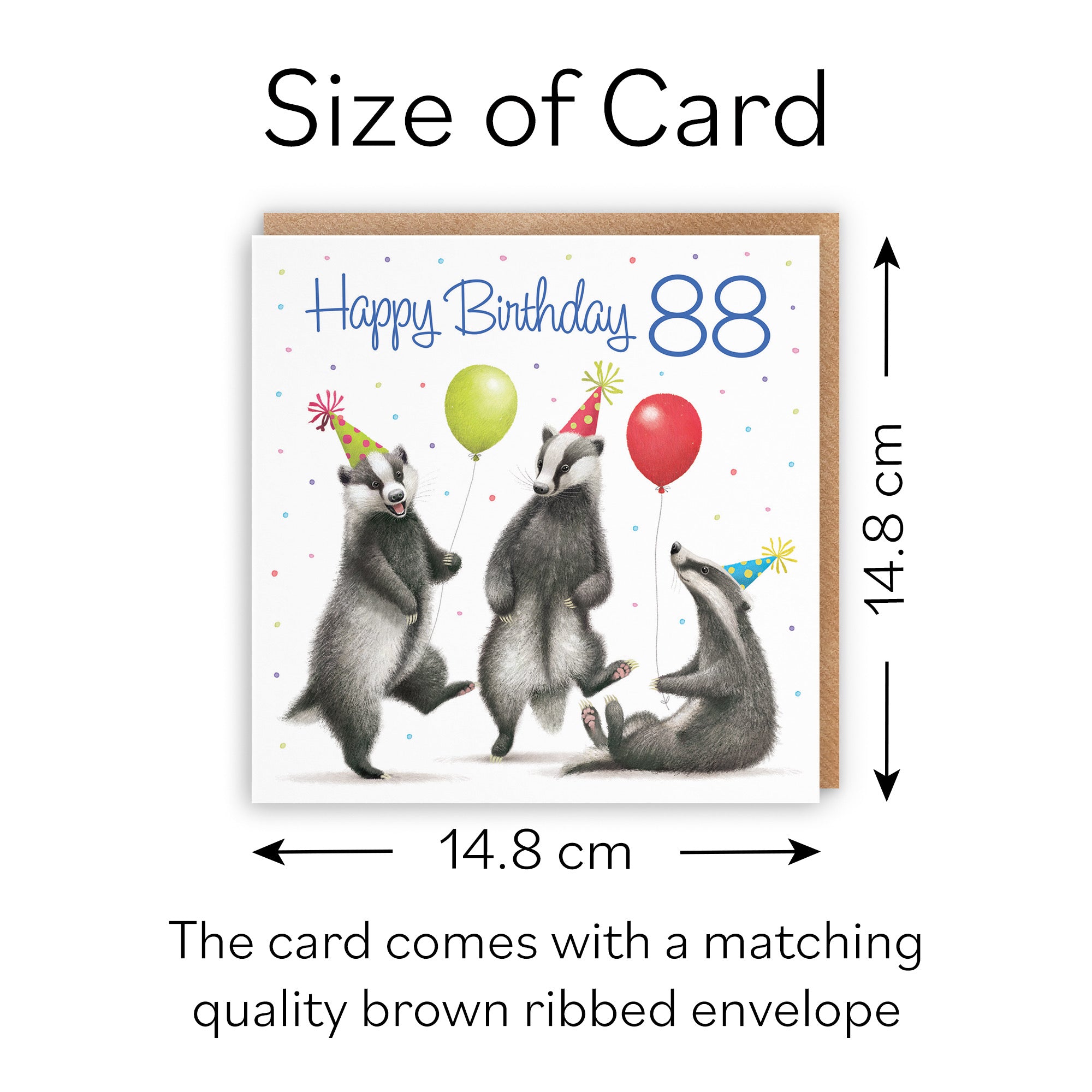 Badgers 88th Birthday Card Milo's Gallery - Default Title (B0CRY2KXS8)