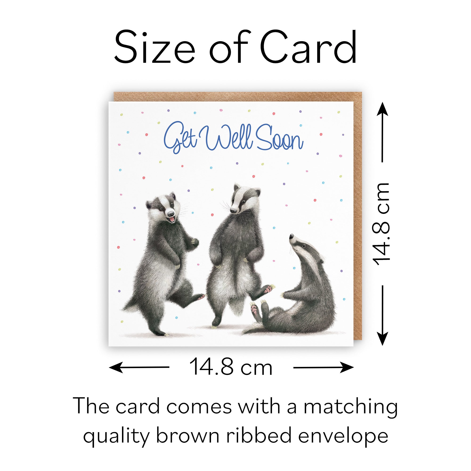 Badgers Get Well Soon Card Milo's Gallery - Default Title (B0CRY3ZTXT)