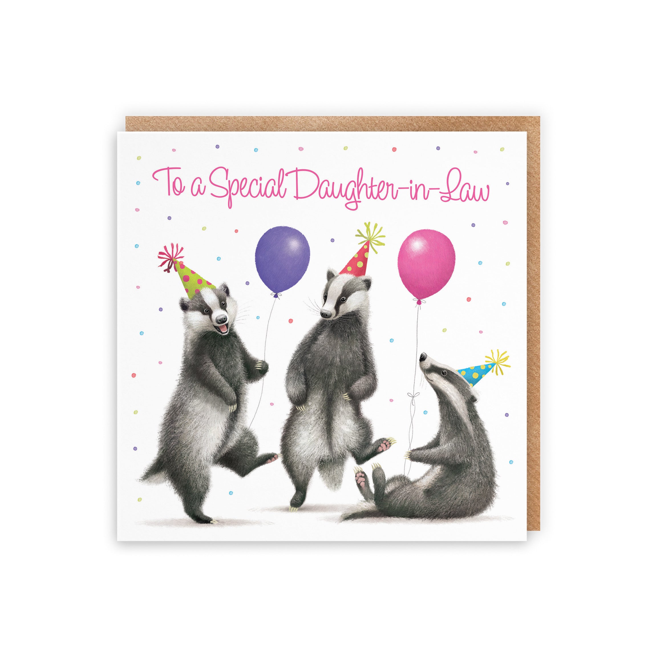 Daughter In Law Badgers Birthday Card Milo's Gallery - Default Title (B0CRY47MQJ)