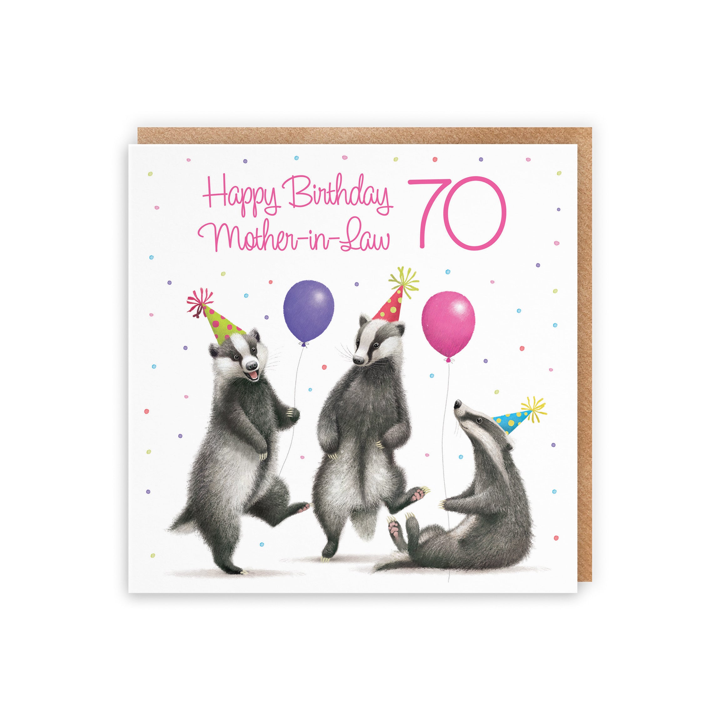 70th Mother In Law Badgers Birthday Card Milo's Gallery - Default Title (B0CRY492BQ)