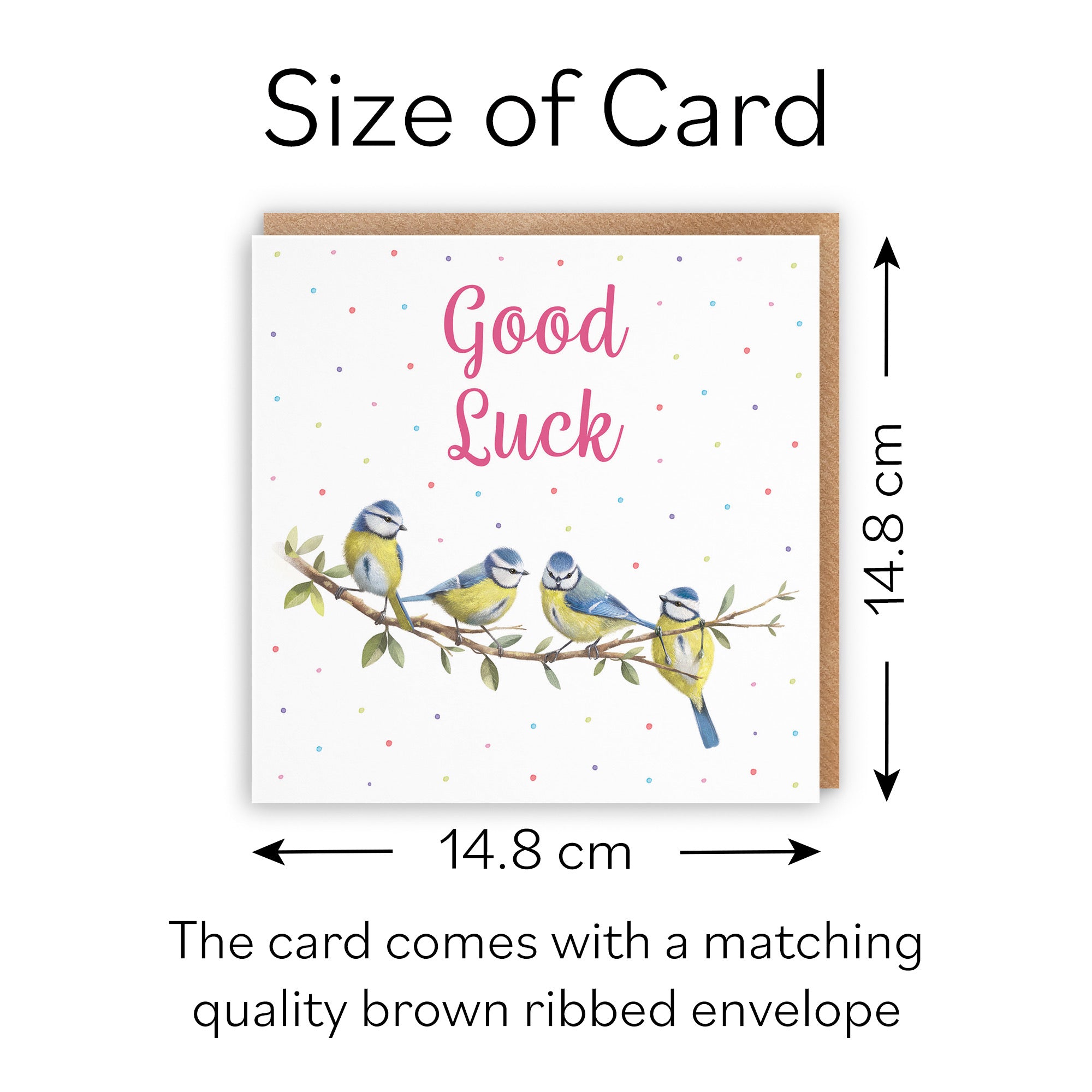 Blue Tits Good Luck Card Milo's Gallery - Default Title (B0CV9D6BWR)