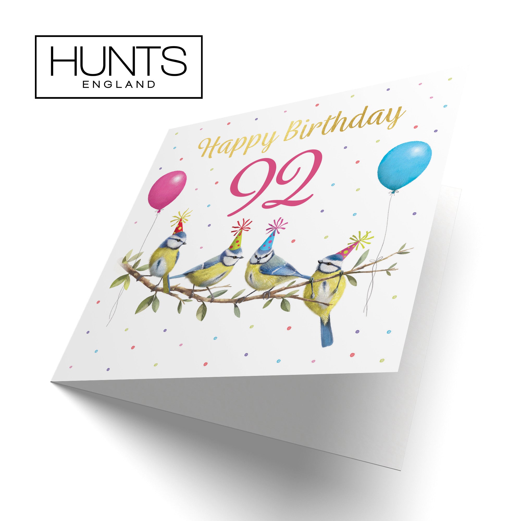 Blue Tits 92nd Birthday Card Gold Foil Milo's Gallery - Default Title (B0CV9DS5YC)