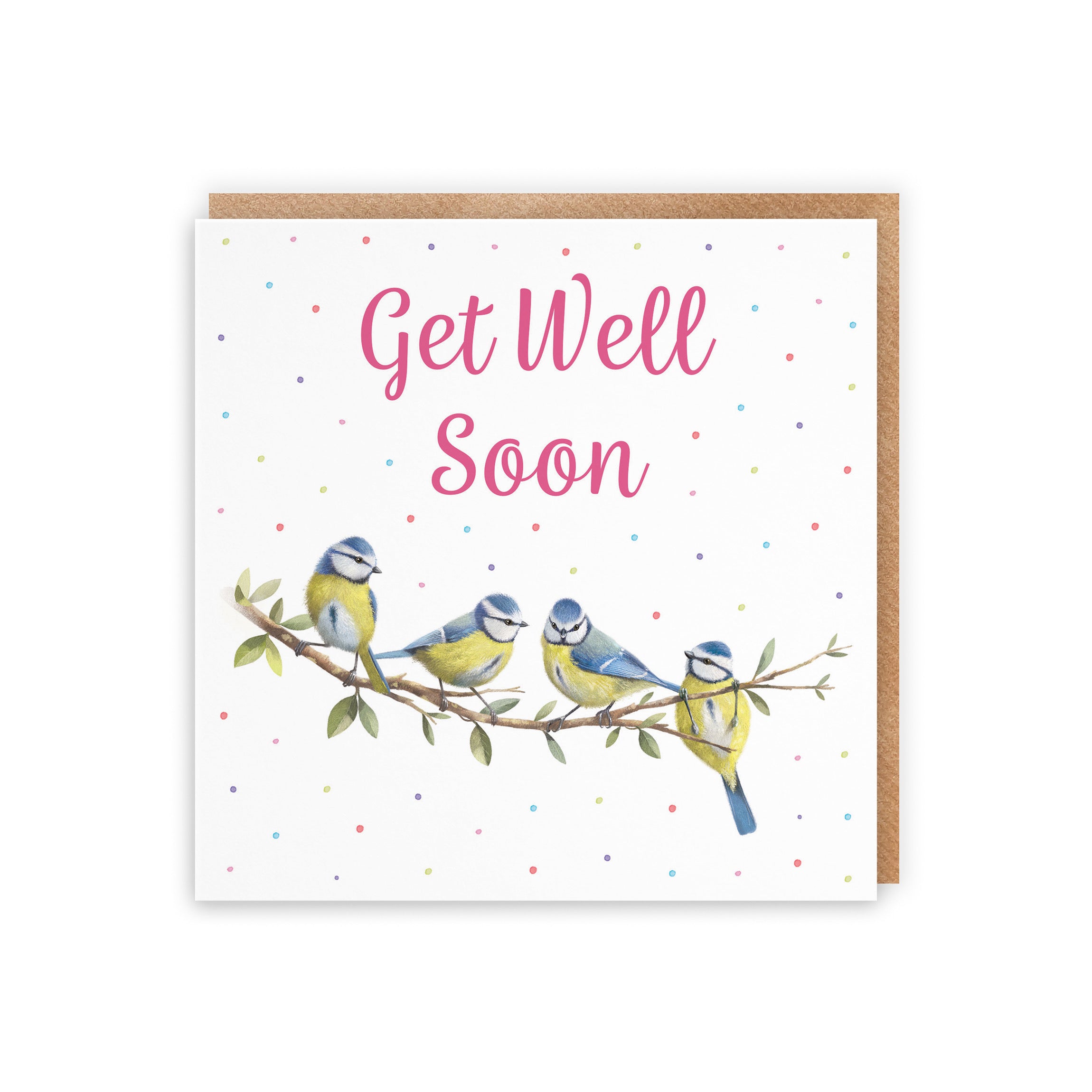 Blue Tits Get Well Soon Card Milo's Gallery - Default Title (B0CV9G56HP)