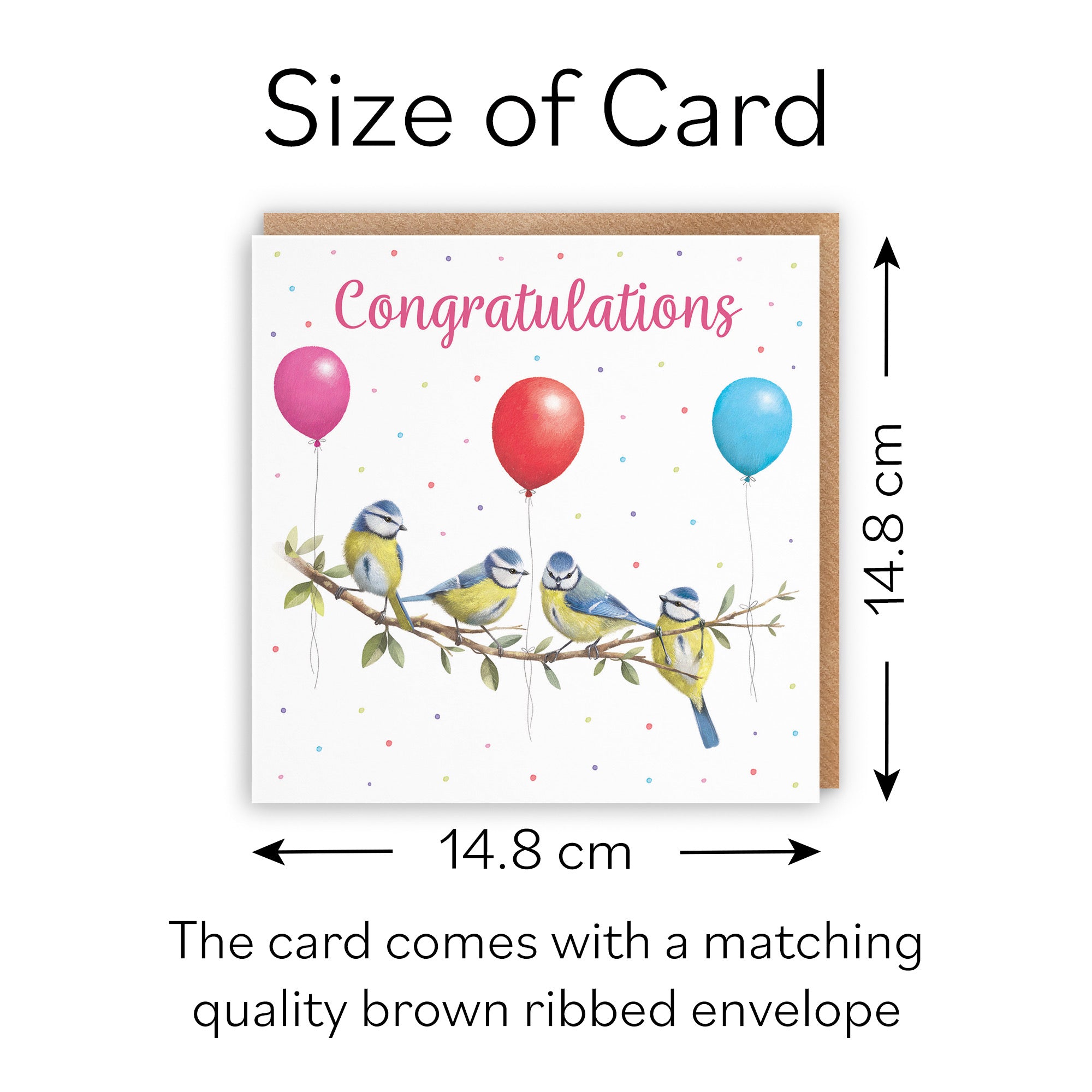 Blue Tits Congratulations Card Milo's Gallery - Default Title (B0CV9J8B6Z)