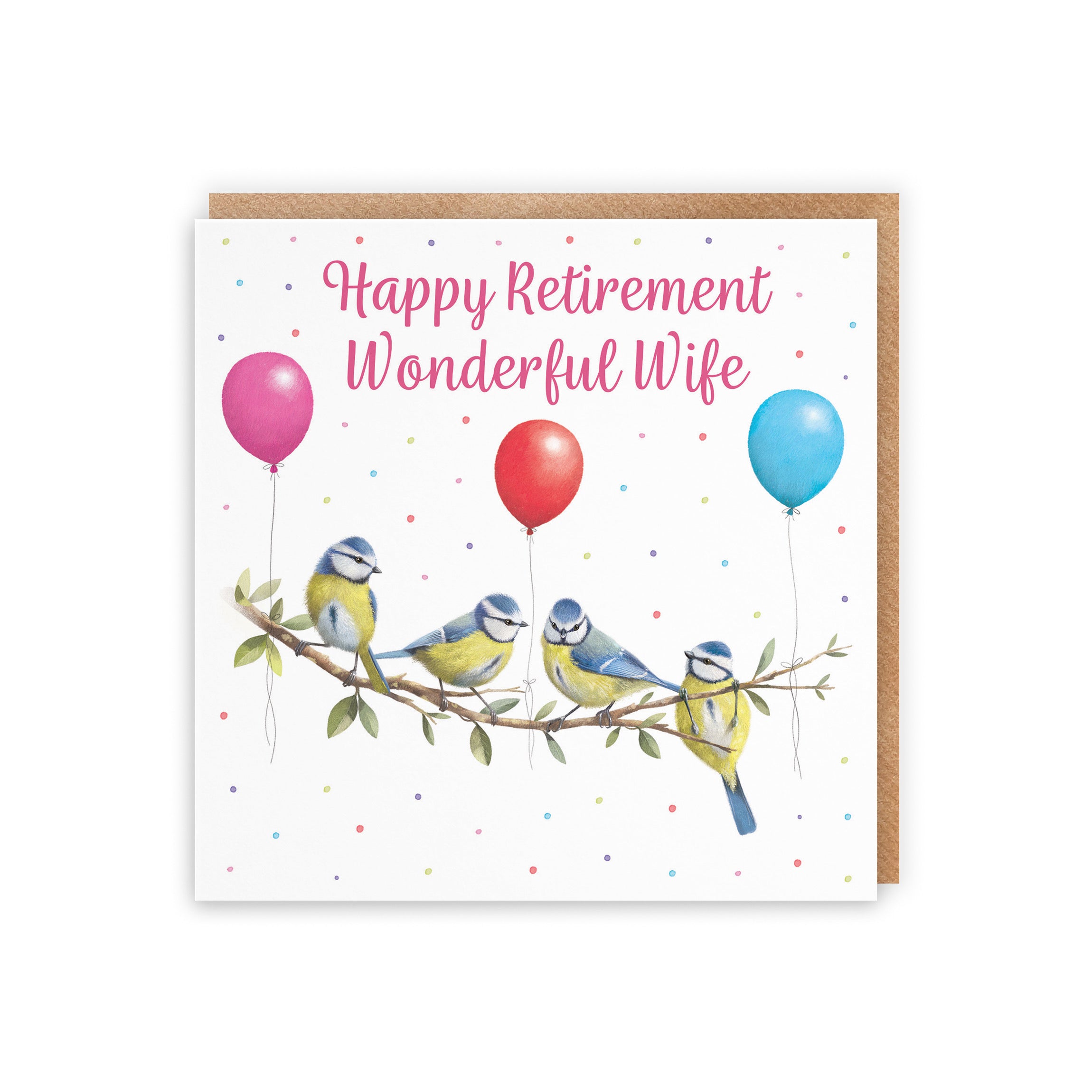 Wife Blue Tits Retirement Card Milo's Gallery - Default Title (B0CV9QJT72)