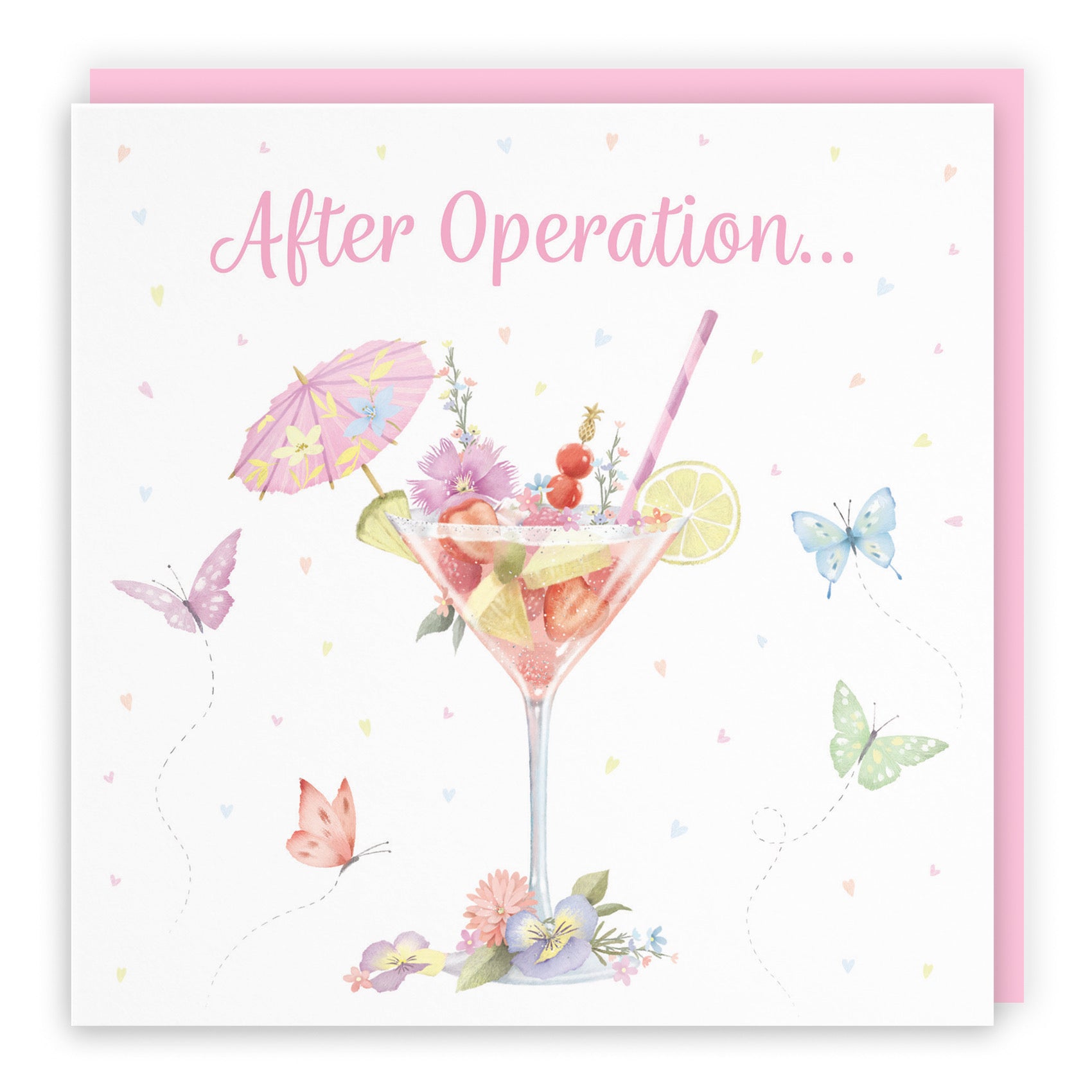 Pink Cocktail And Butterflies After Operation Card Milo's Gallery - Default Title (B0CX21D6DZ)