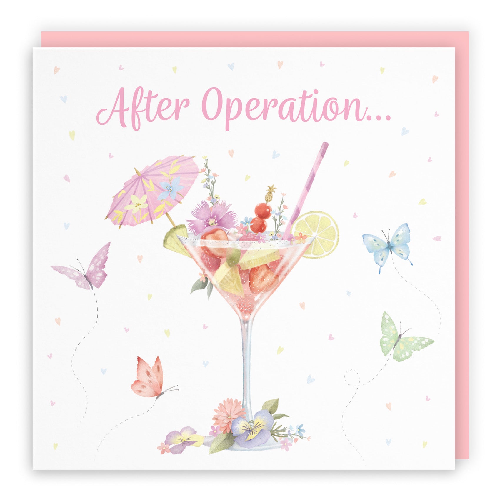 Pink Cocktail And Butterflies After Operation Card Milo's Gallery - Default Title (B0CX21D6DZ)