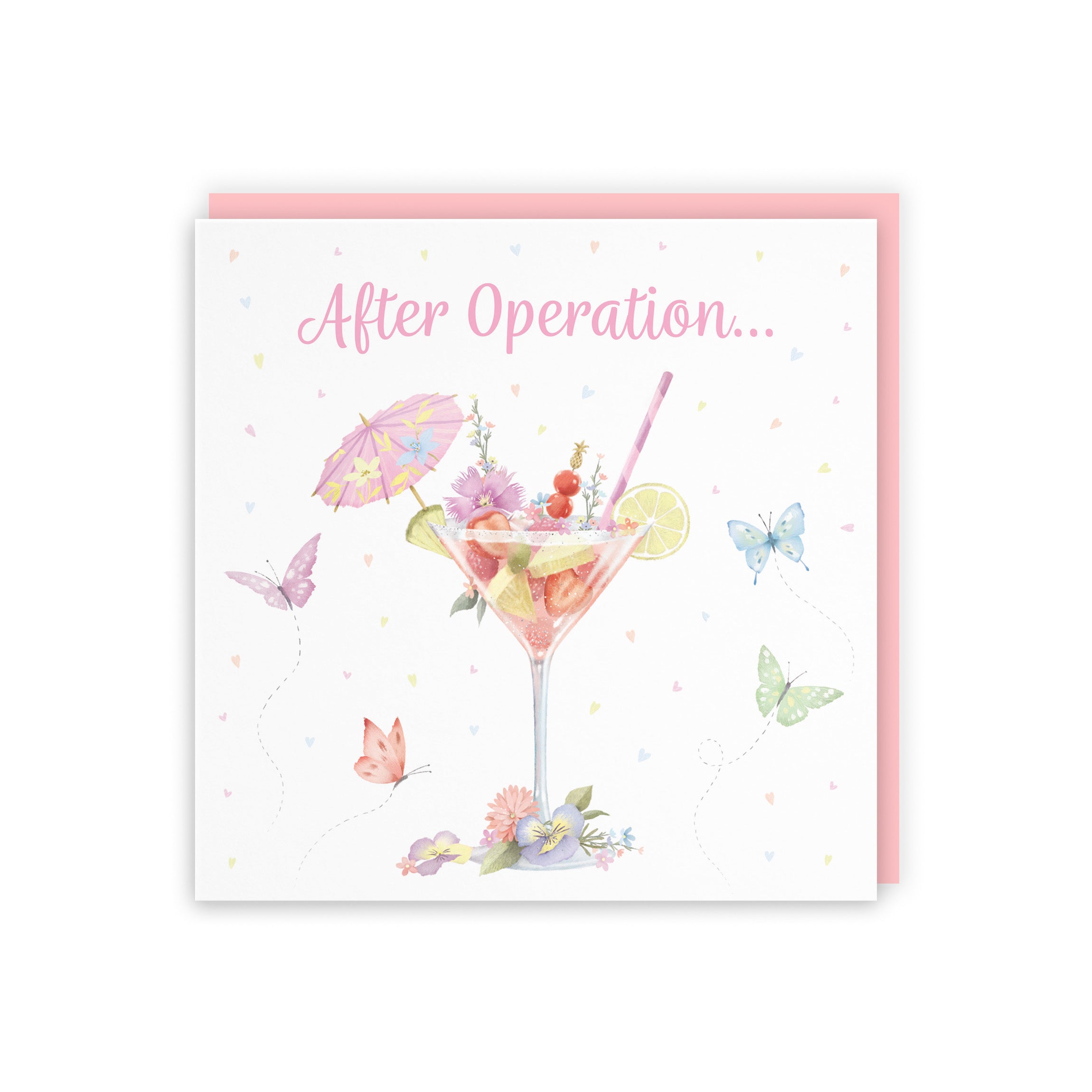 Pink Cocktail And Butterflies After Operation Card Milo's Gallery - Default Title (B0CX21D6DZ)