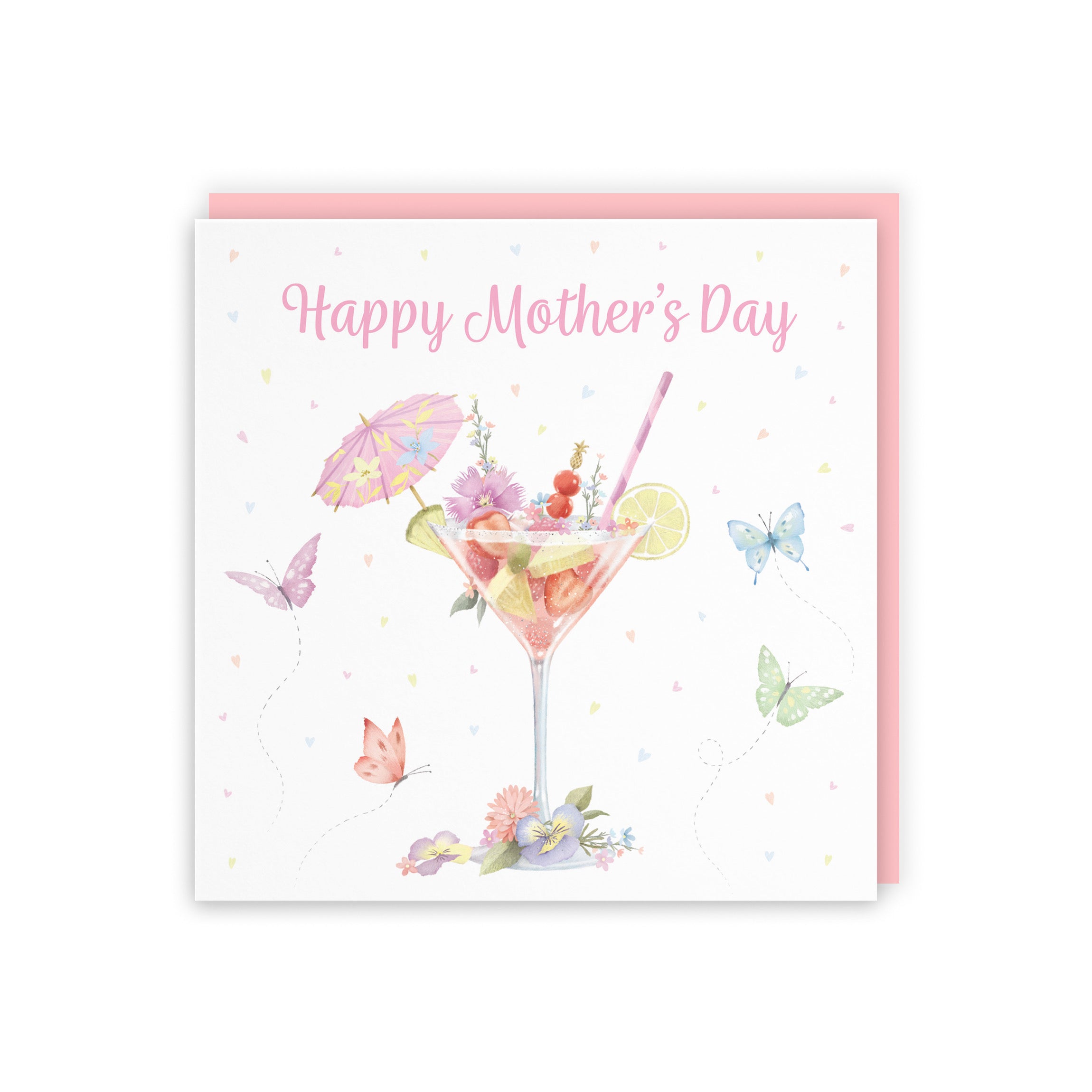 Pink Cocktail And Butterflies Mother's Day Card Milo's Gallery - Default Title (B0CX22CDF3)