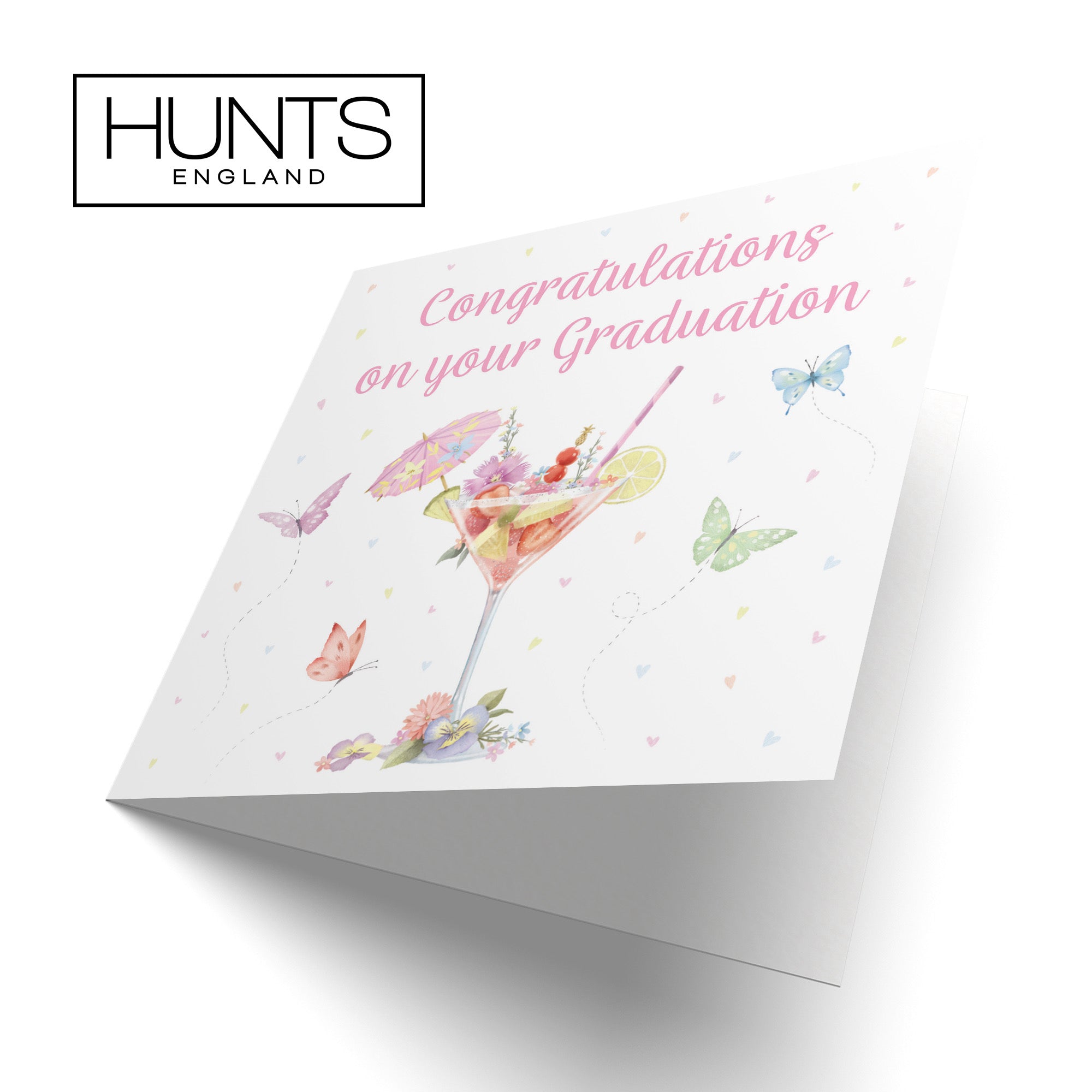 Pink Cocktail And Butterflies Graduation Card Milo's Gallery - Default Title (B0CX22FYC7)