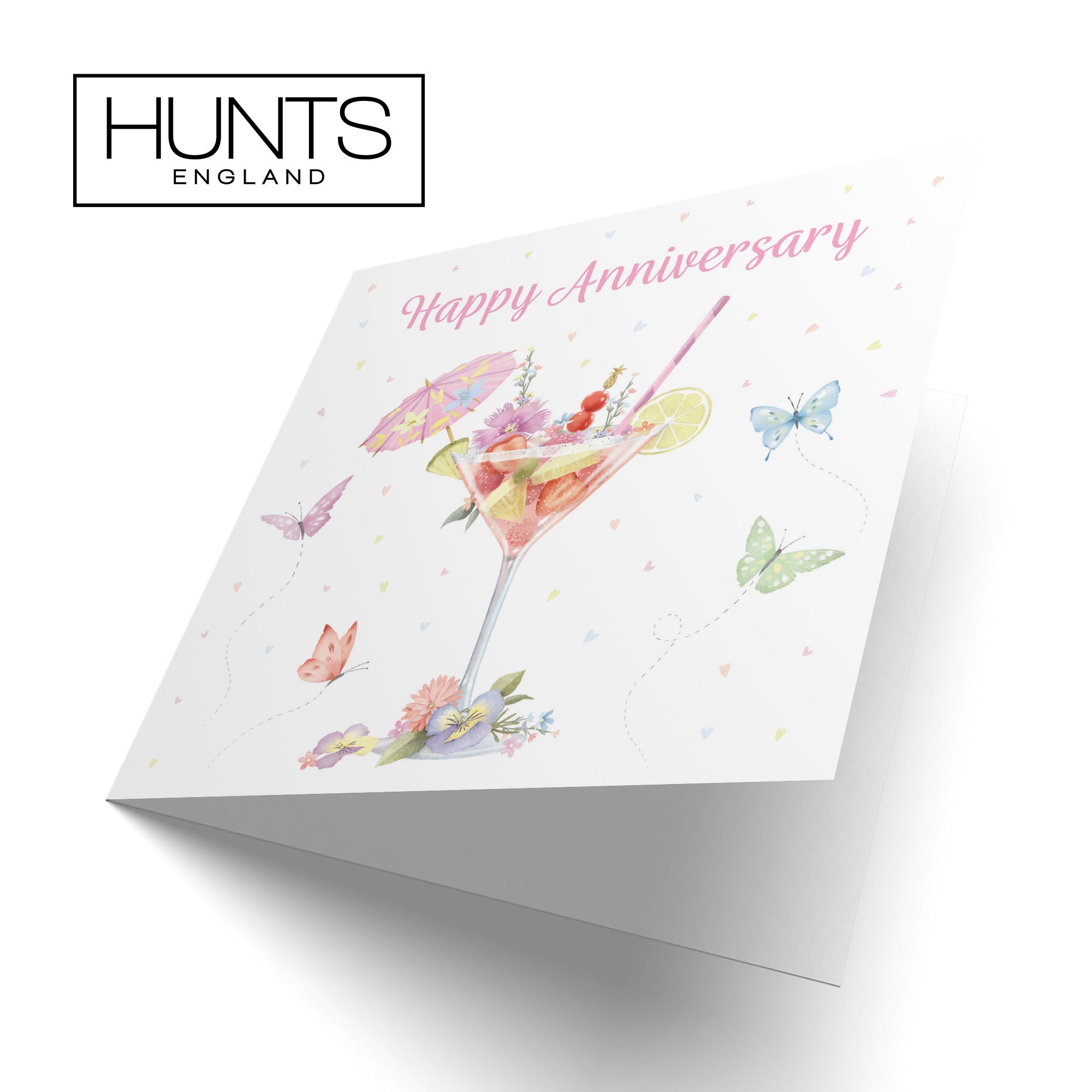 Pink Cocktail And Butterflies Anniversary Card Milo's Gallery - Default Title (B0CX2458WB)