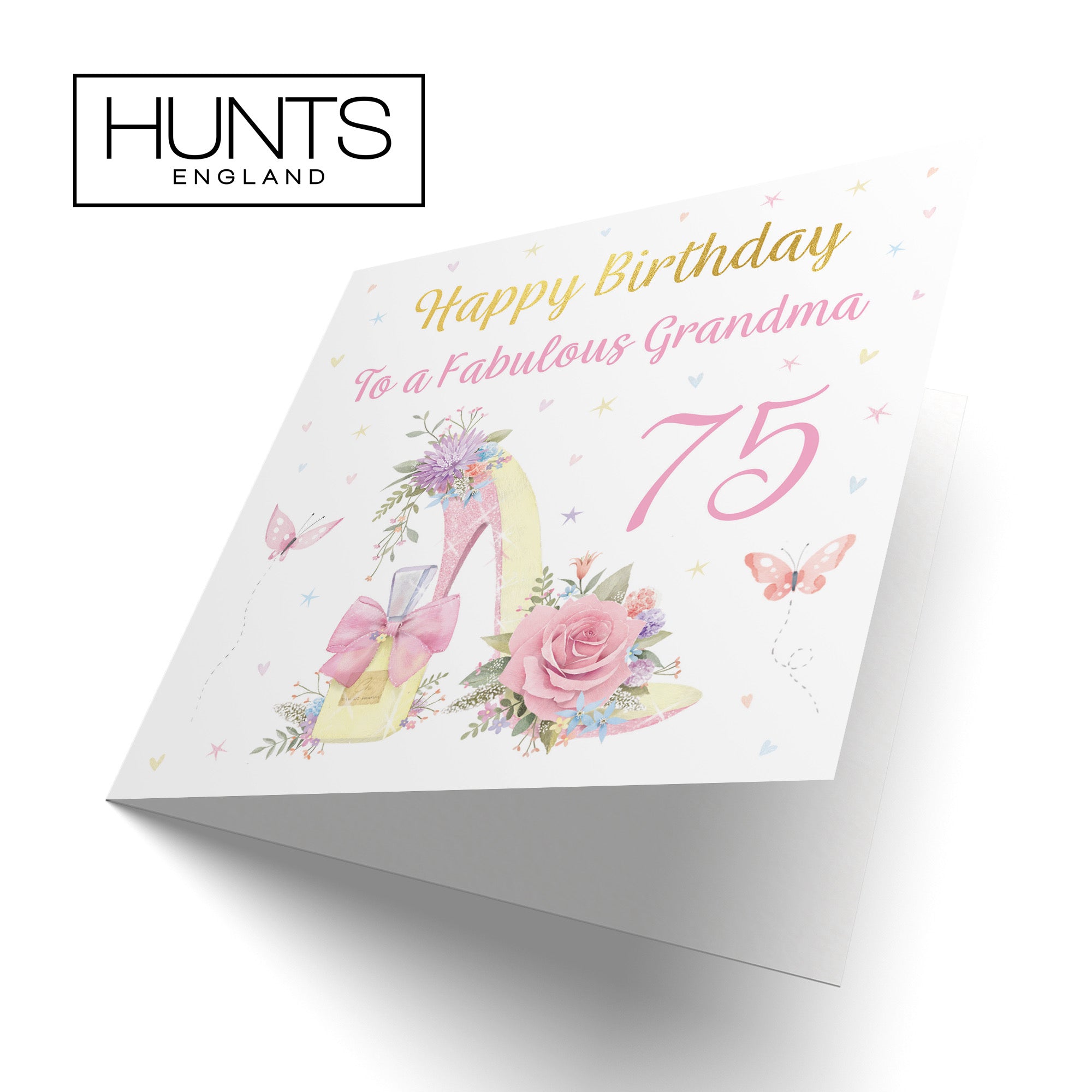 75th Grandma High Heel And Perfume Birthday Card Gold Foil Milo's Gallery - Default Title (B0CX74YP48)