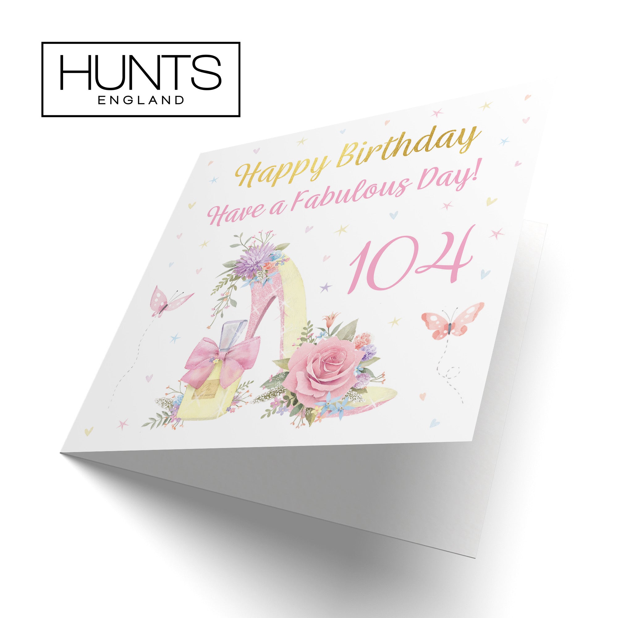 High Heel And Perfume 104th Birthday Card Gold Foil Milo's Gallery - Default Title (B0CX757J6T)