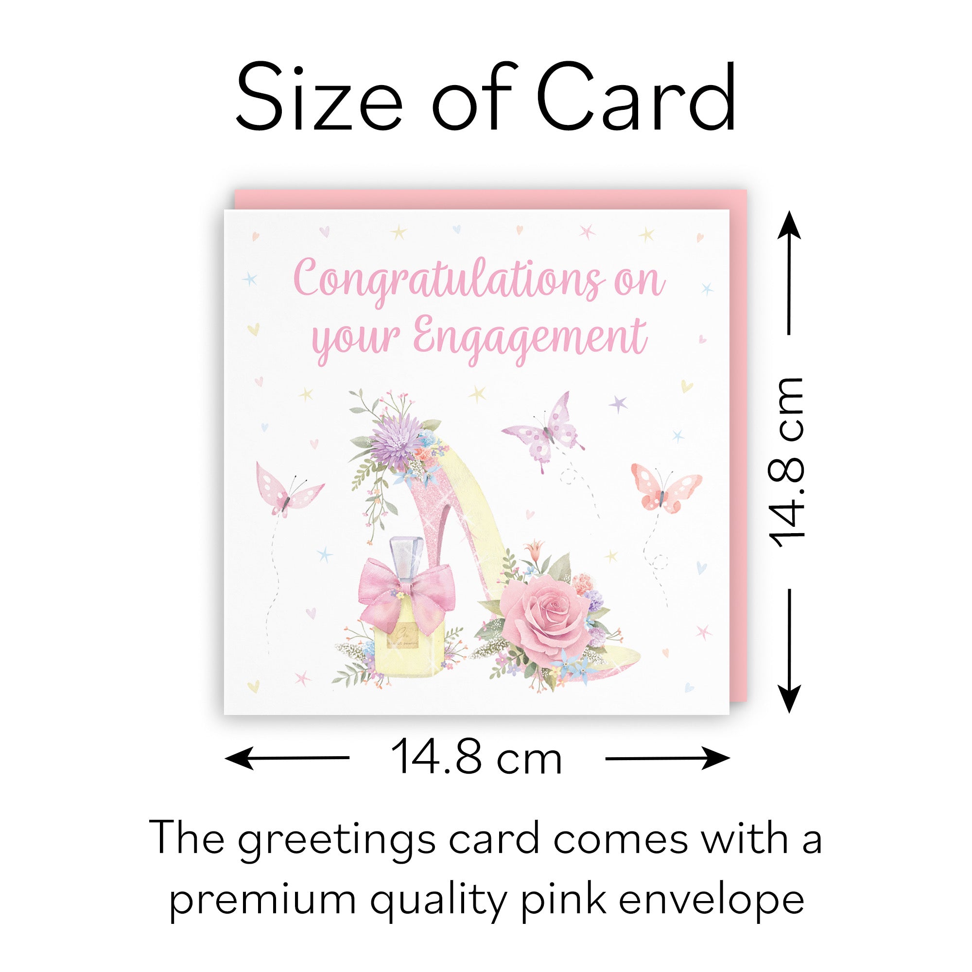 High Heel And Perfume Engagement Congratulations Card Milo's Gallery - Default Title (B0CX78V6KM)