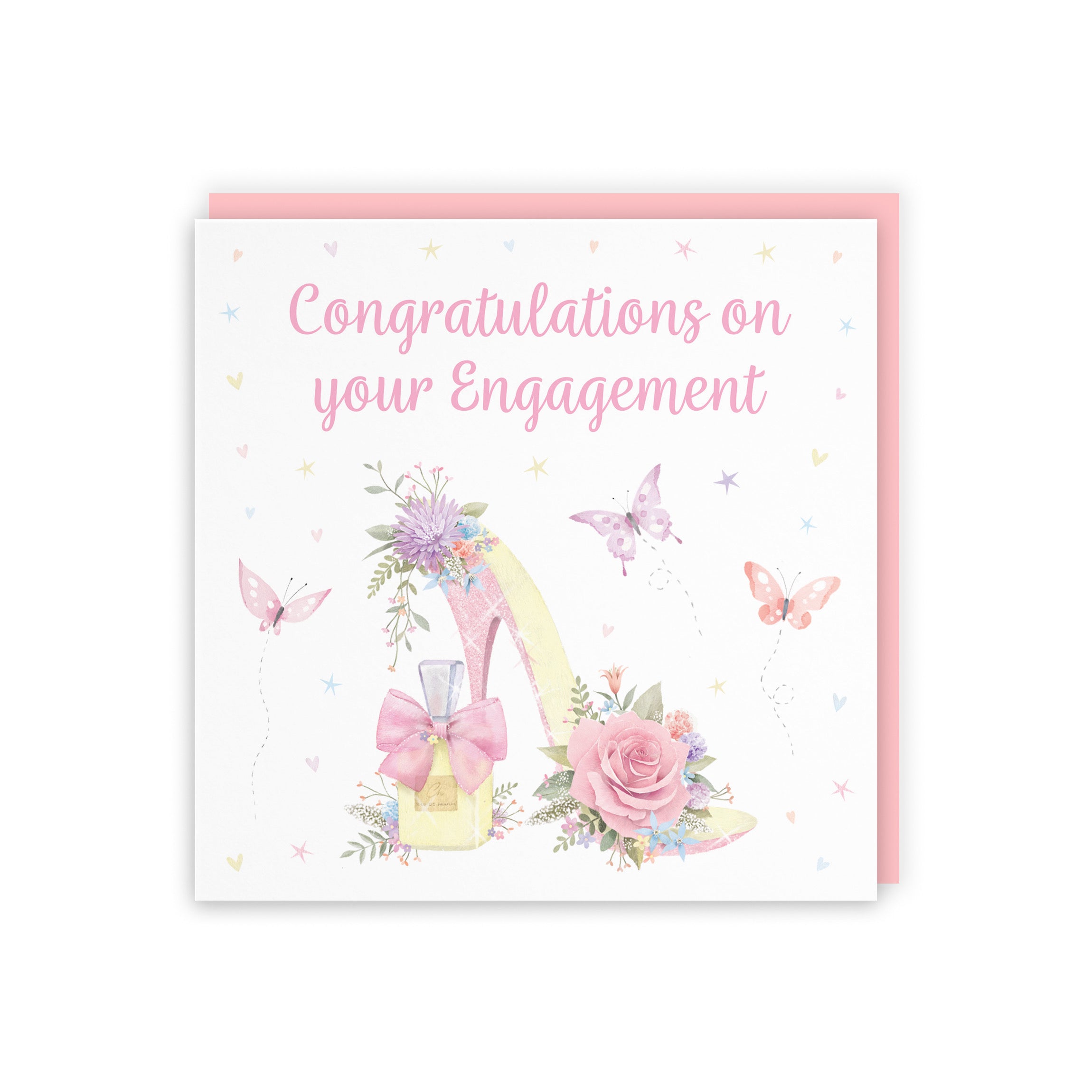 High Heel And Perfume Engagement Congratulations Card Milo's Gallery - Default Title (B0CX78V6KM)