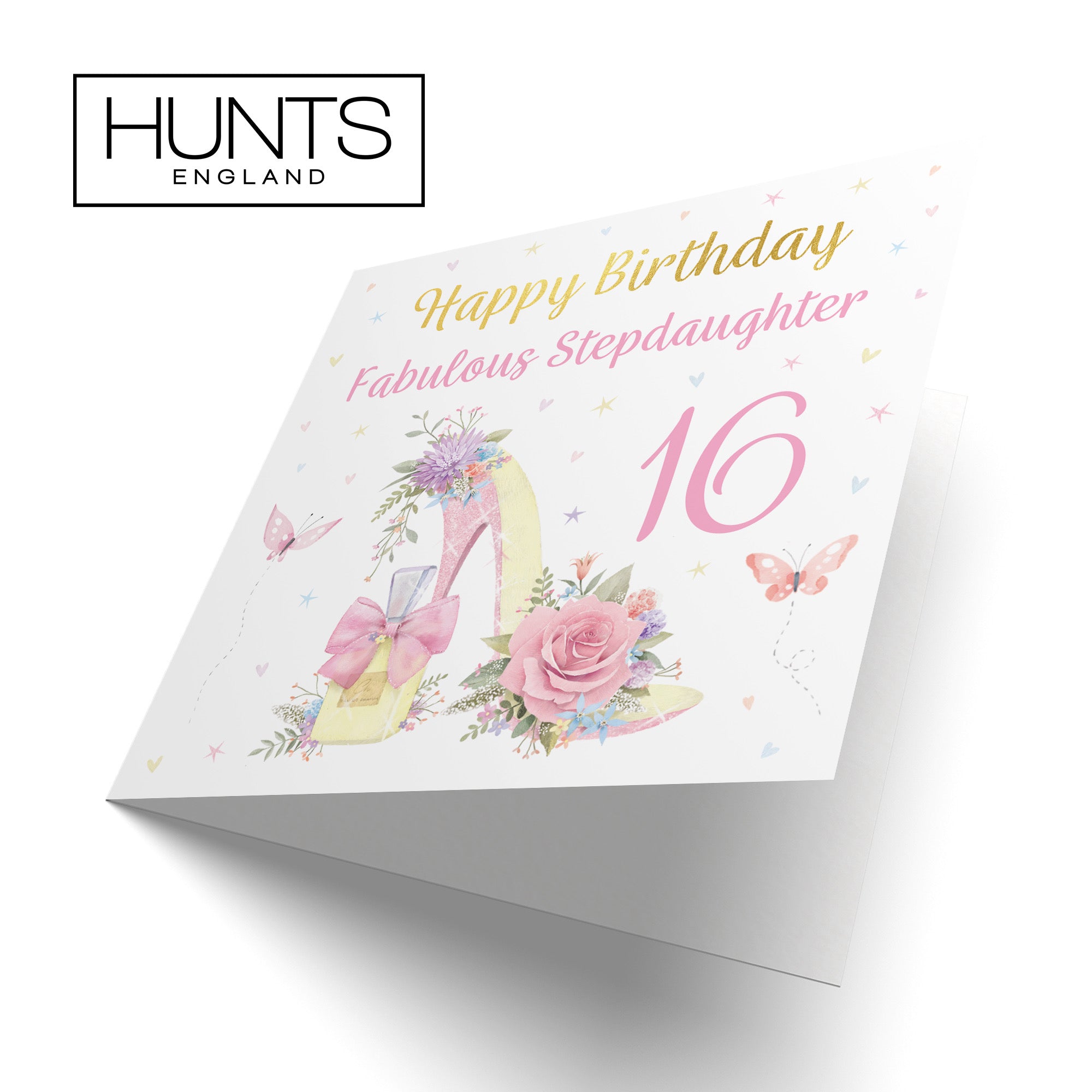 16th Stepdaughter High Heel And Perfume Birthday Card Gold Foil Milo's Gallery - Default Title (B0CX79RXQQ)