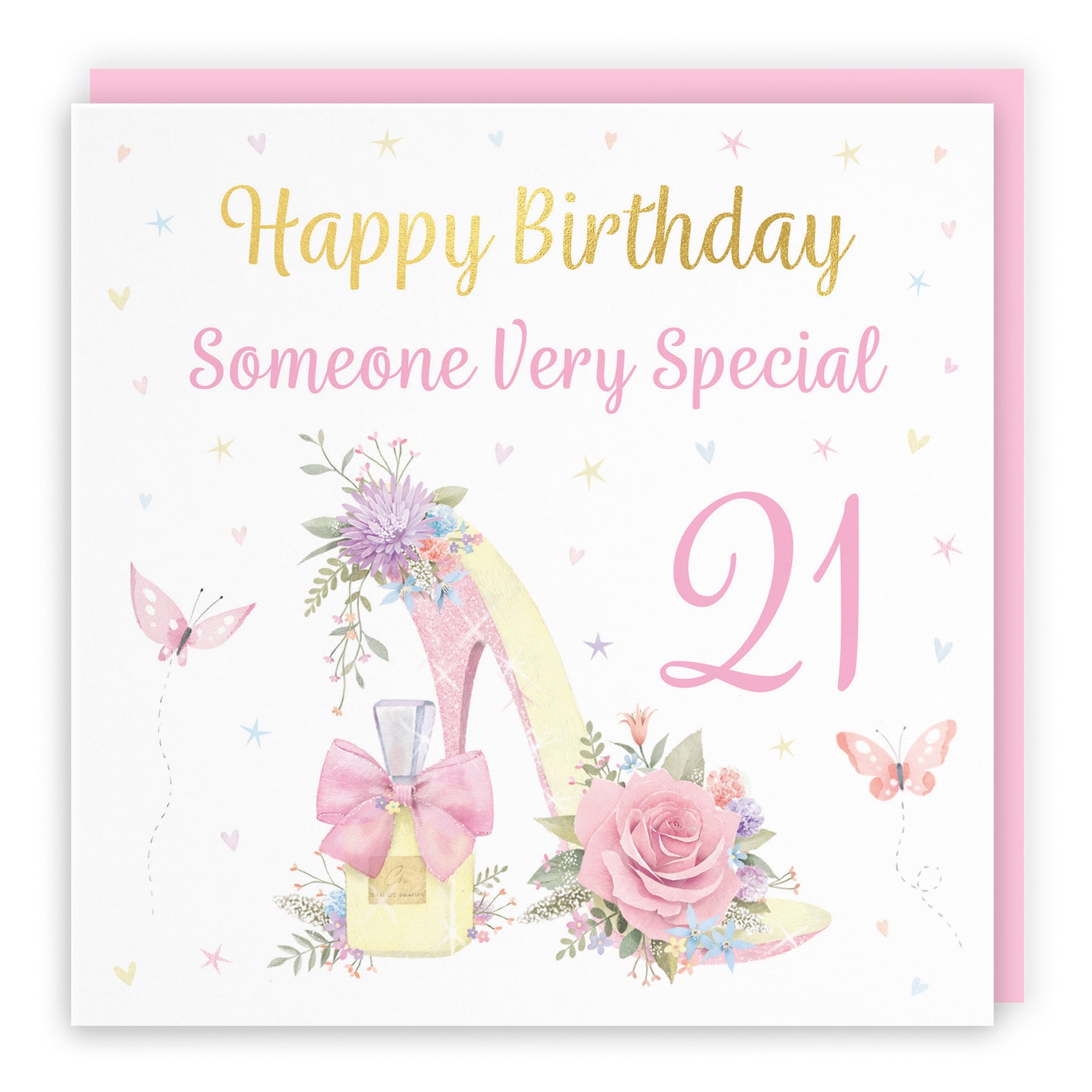 21st Someone Very Special High Heel And Perfume Birthday Card Gold Foil Milo's Gallery - Default Title (B0CX7BSLY3)