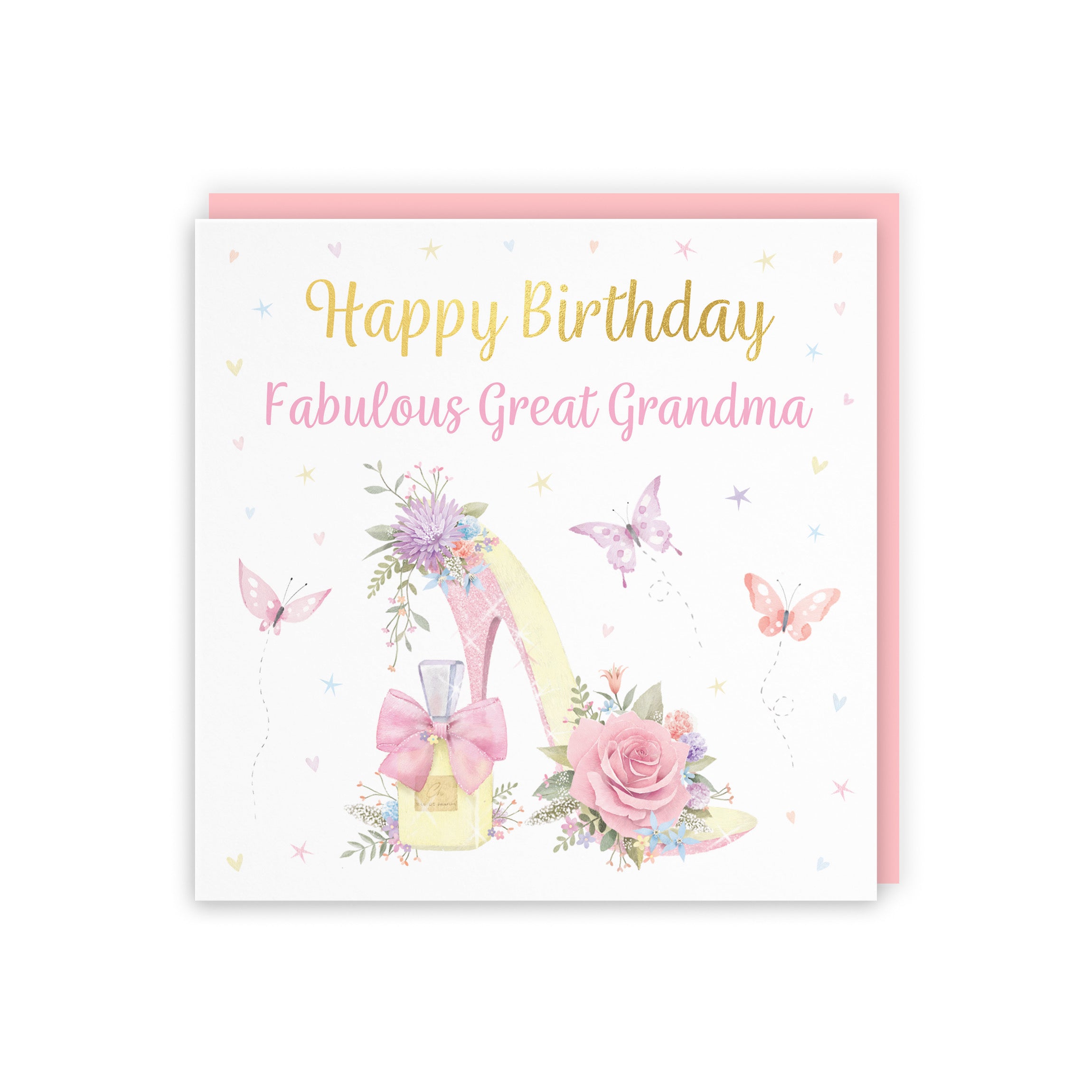 Great Grandma High Heel And Perfume Birthday Card Gold Foil Milo's Gallery - Default Title (B0CX7GCYBM)