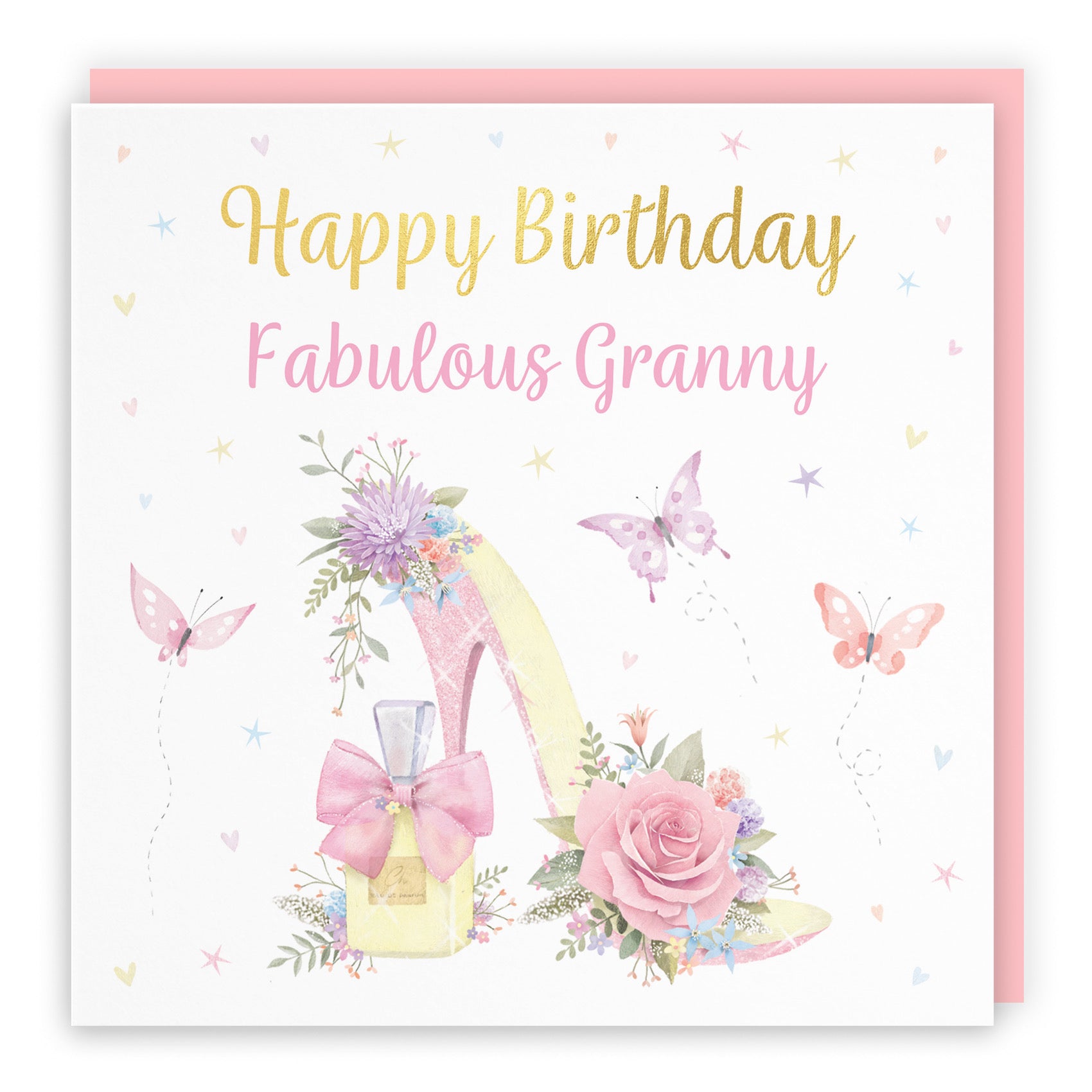 Granny High Heel And Perfume Birthday Card Gold Foil Milo's Gallery - Default Title (B0CX7GQP8Z)