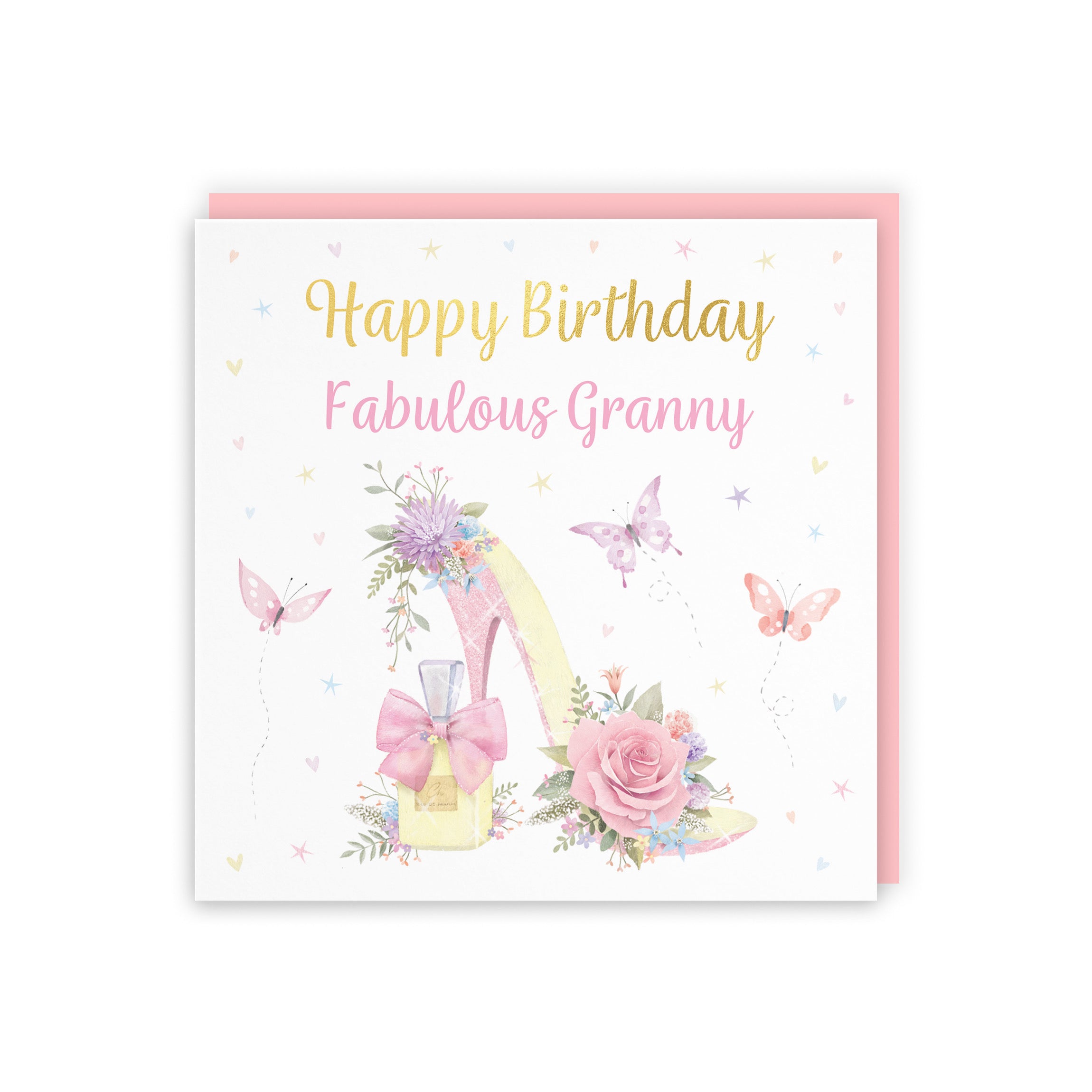 Granny High Heel And Perfume Birthday Card Gold Foil Milo's Gallery - Default Title (B0CX7GQP8Z)