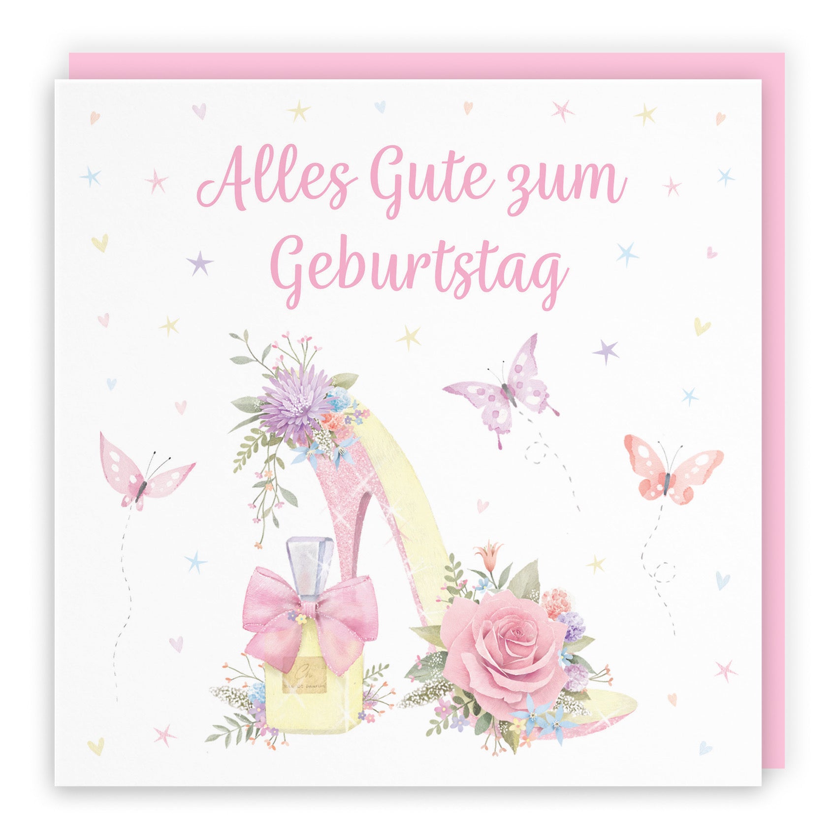 High Heel And Perfume German Birthday Card Milo's Gallery - Default Title (B0CX7J2F78)