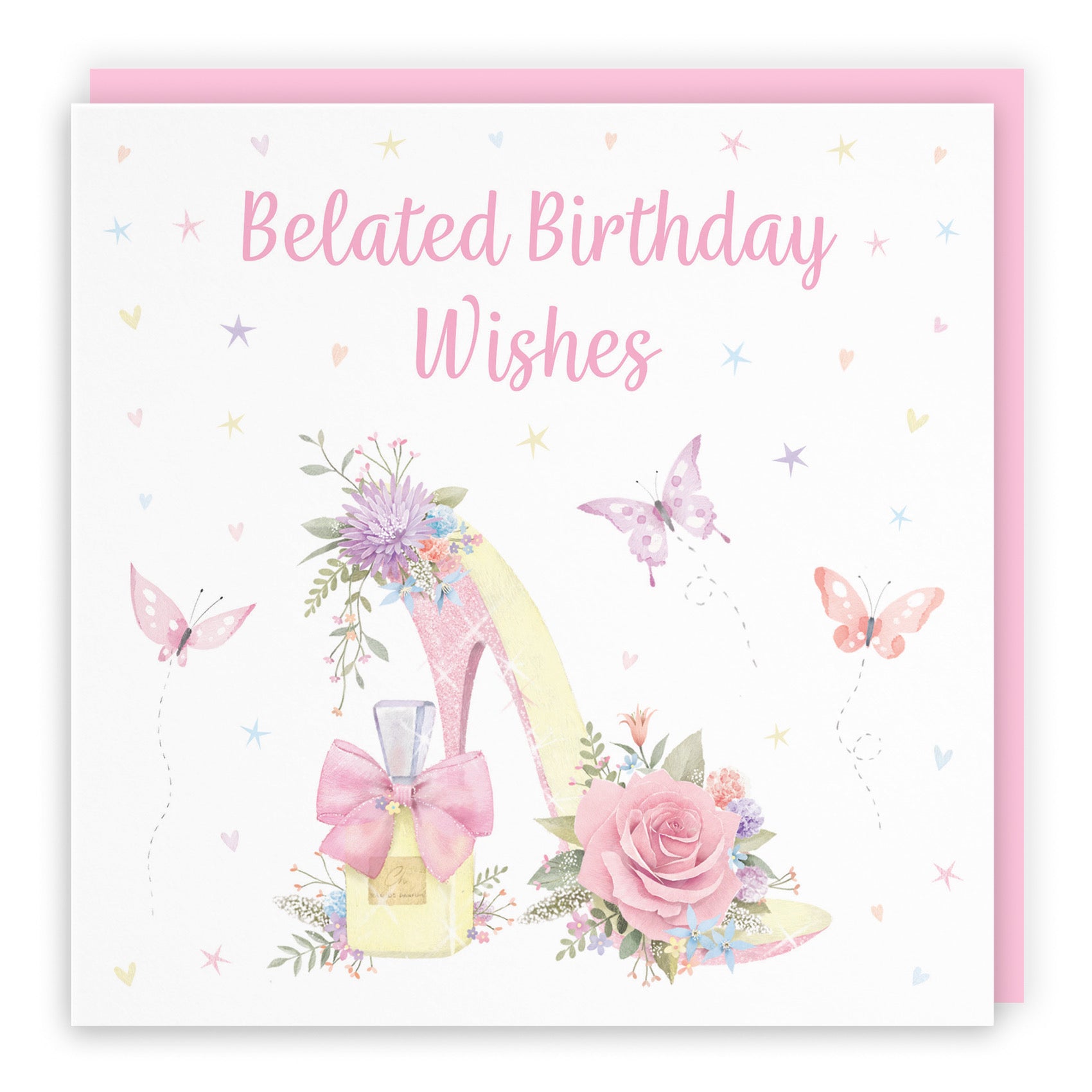 High Heel And Perfume Belated Birthday Card Milo's Gallery - Default Title (B0CX821HFL)