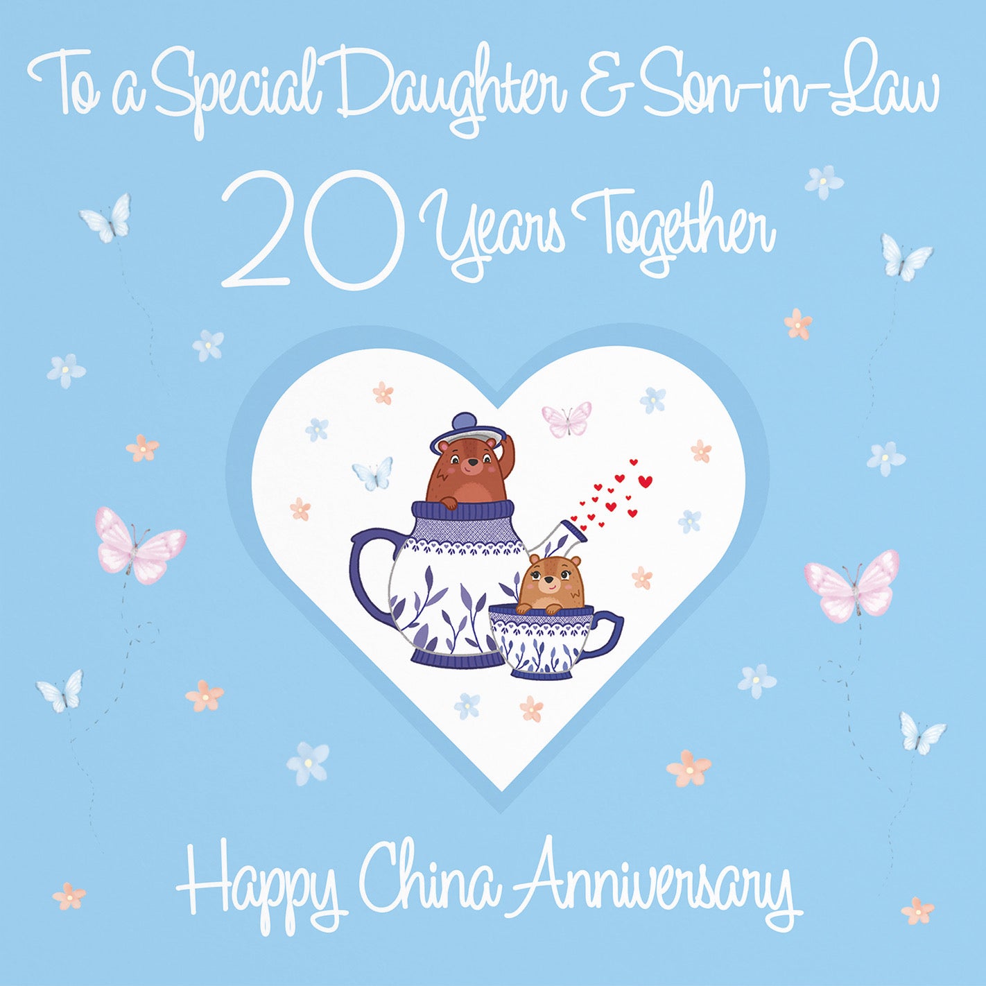 Large Daughter & Son-in-Law 20th Anniversary Card Romantic Meadows - Default Title (B0CXY2SLMZ)