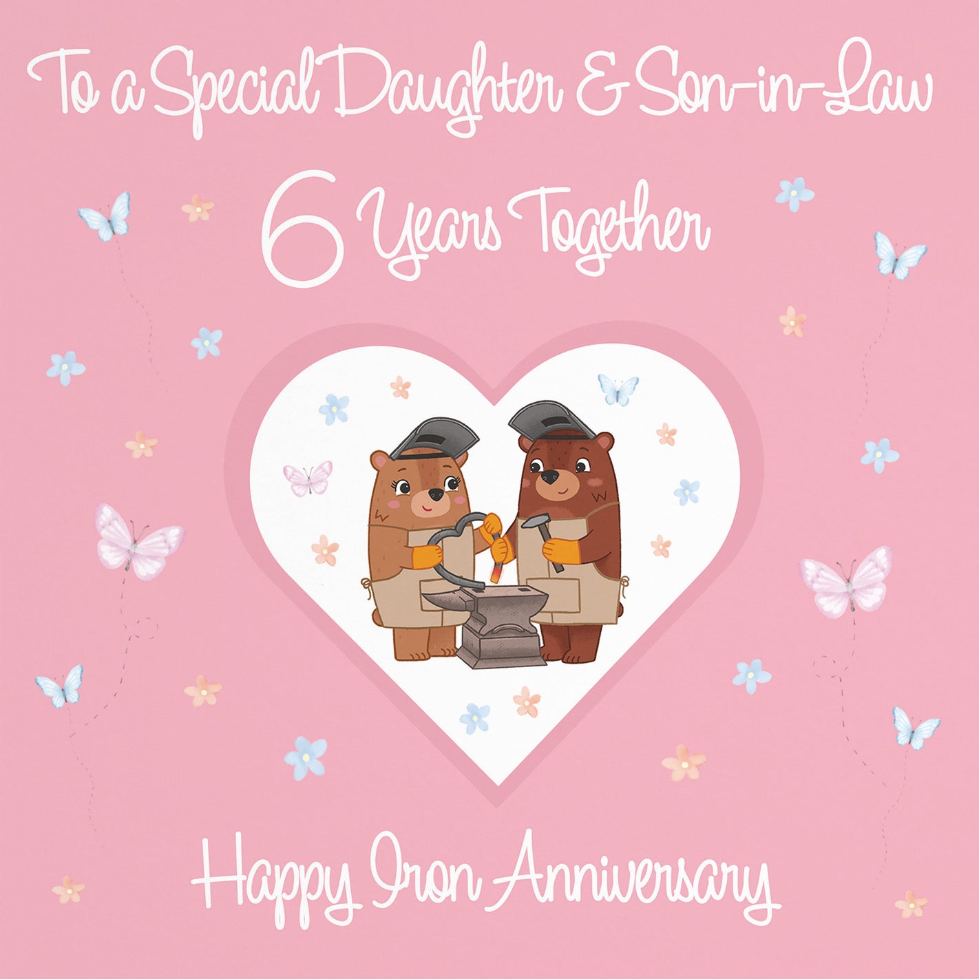 Large Daughter & Son-in-Law 6th Anniversary Card Romantic Meadows - Default Title (B0CXY3B6C6)