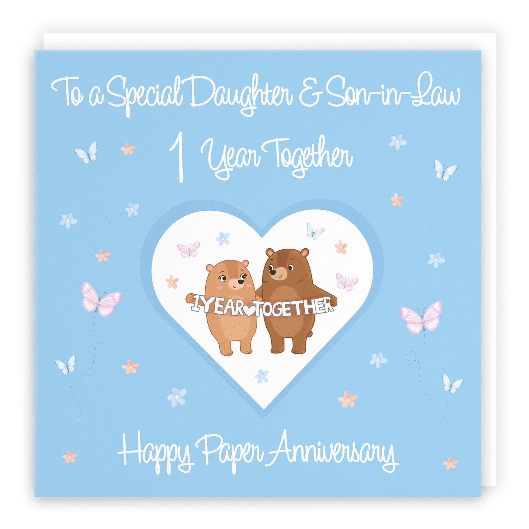 Large Daughter & Son-in-Law 1st Anniversary Card Romantic Meadows - Default Title (B0CXY41NP9)