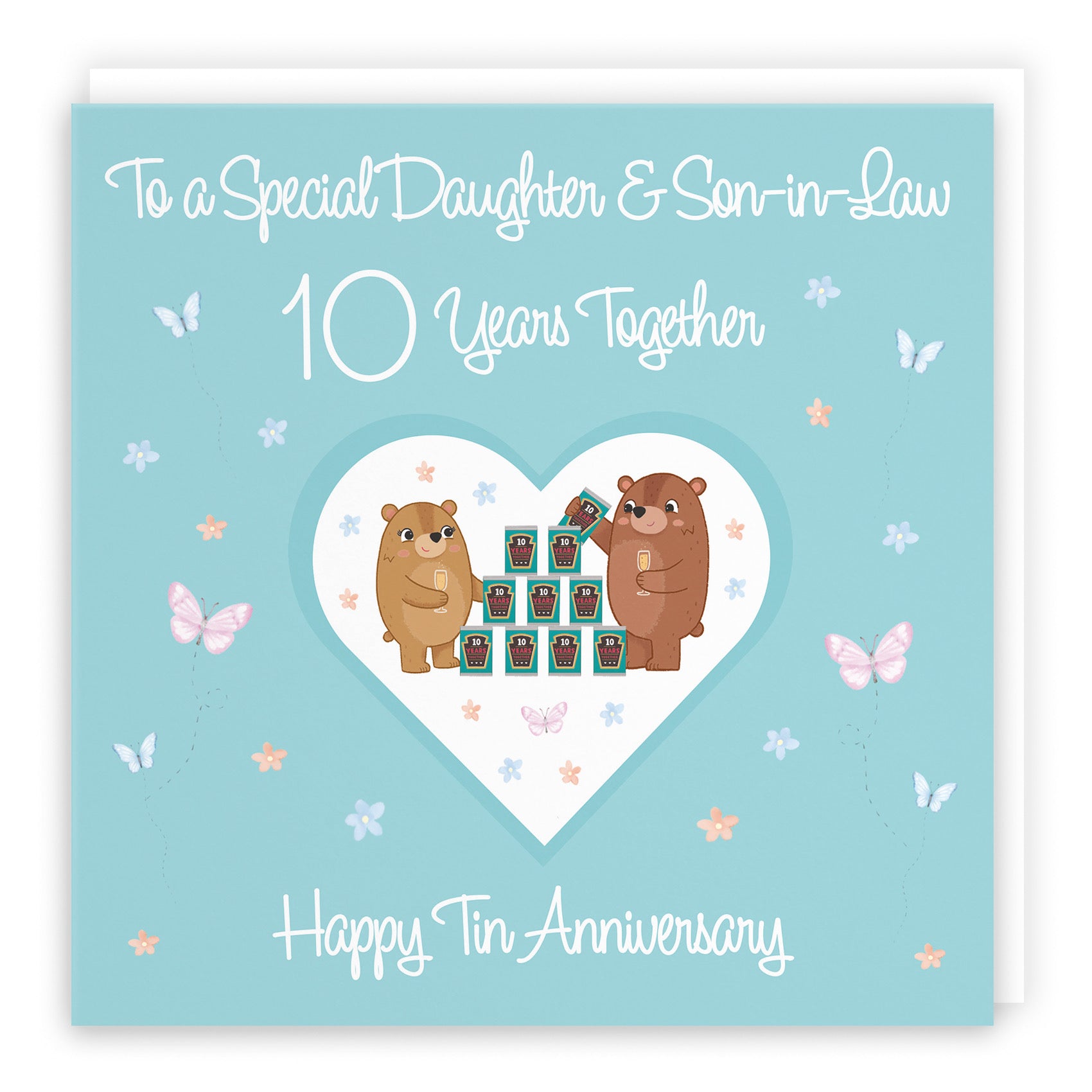 Large Daughter & Son-in-Law 10th Anniversary Card Romantic Meadows - Default Title (B0CXY46FKK)