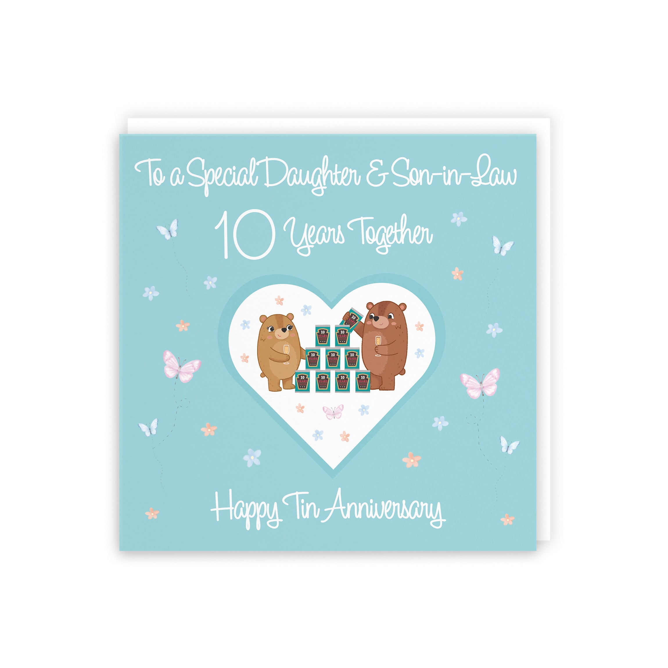 Large Daughter & Son-in-Law 10th Anniversary Card Romantic Meadows - Default Title (B0CXY46FKK)